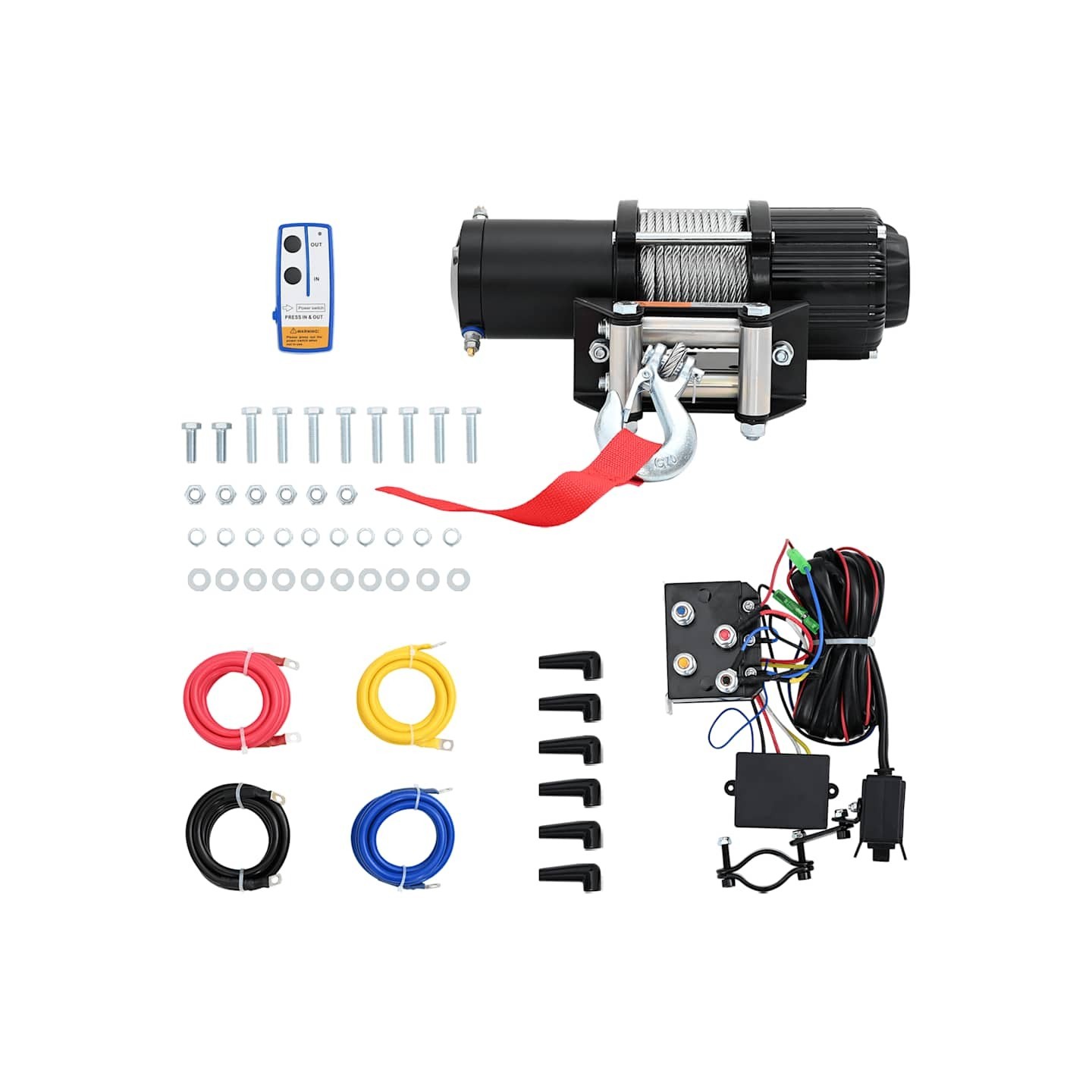 Treuil électrique 12 V 4500 lbs 2040 kg avec télécommande