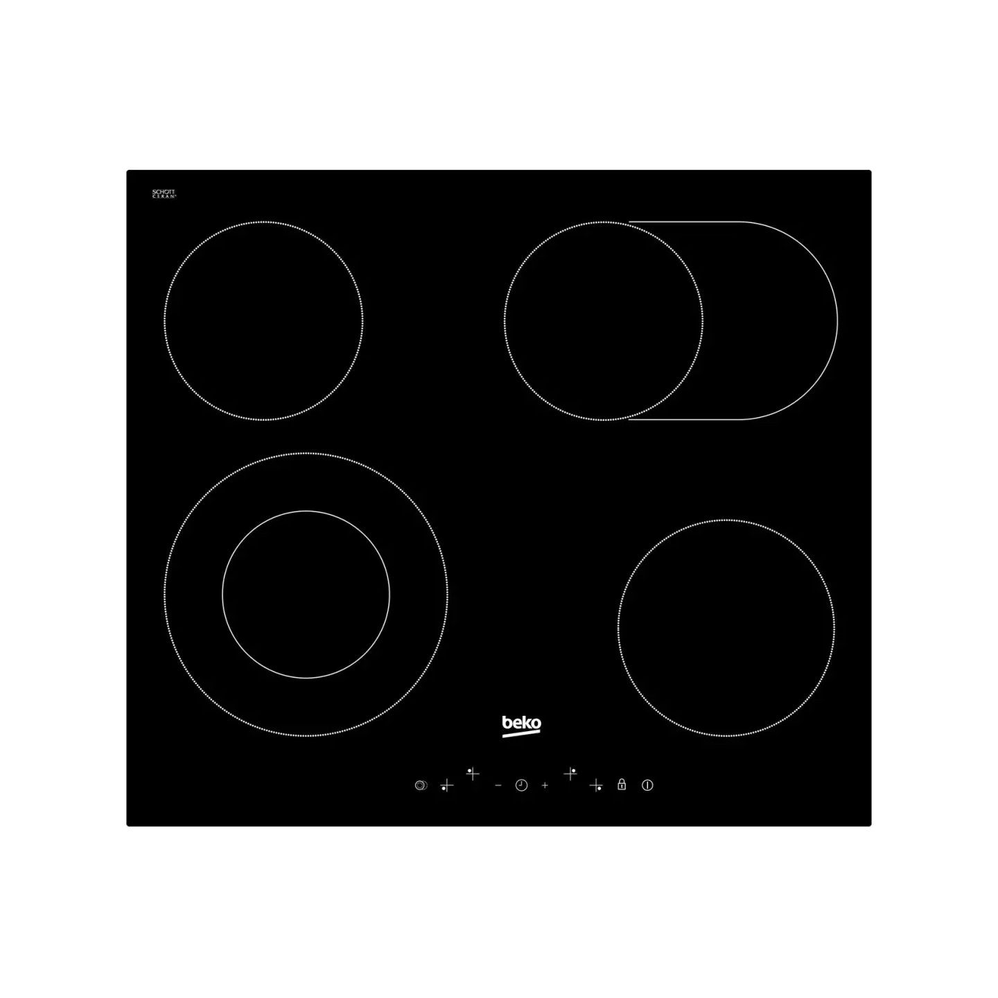 Plaque vitrocéramique Beko HIC64403T 4 foyers | Nimestore
