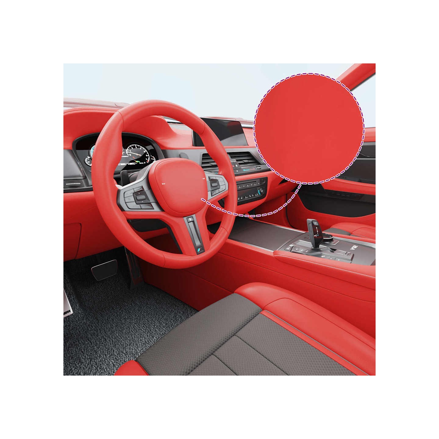 Films de voiture 2 pcs Rouge mat 100x150 cm+50x150 cm