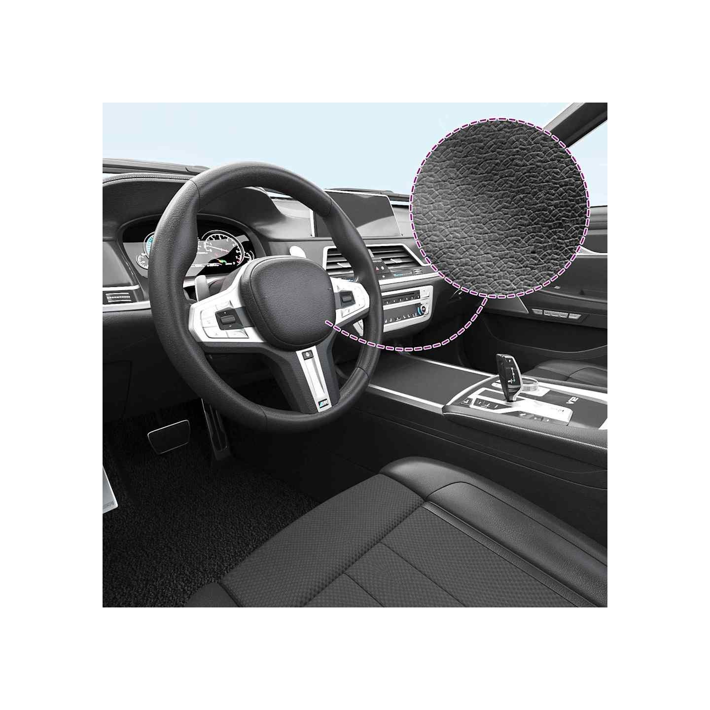 Films de voiture 2 pcs Noir mat 100x150 cm+50x150 cm
