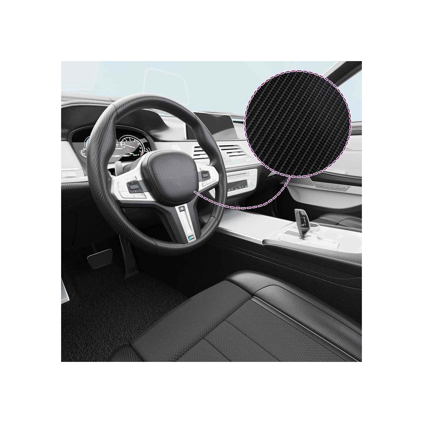 Film 4D de voiture Noir 100x150 cm