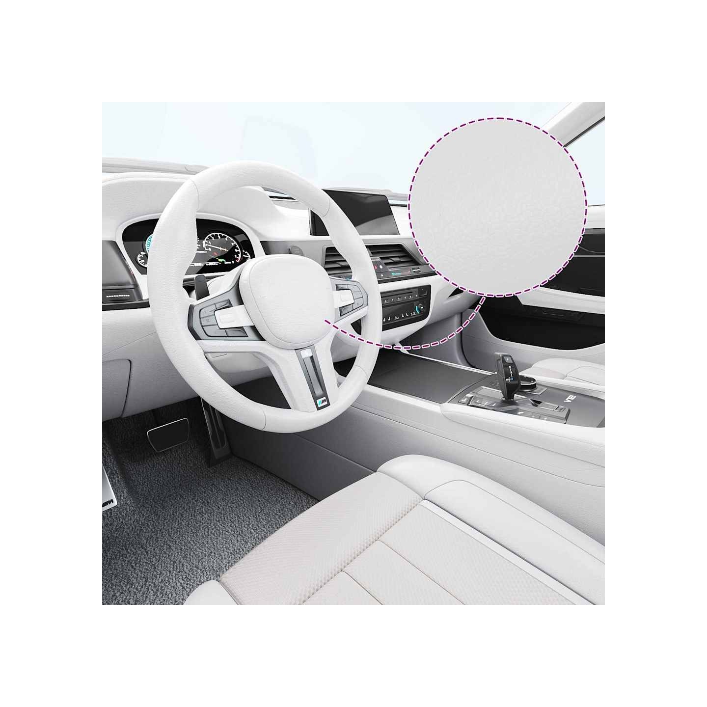 Film de voiture Blanc mat 100x150 cm