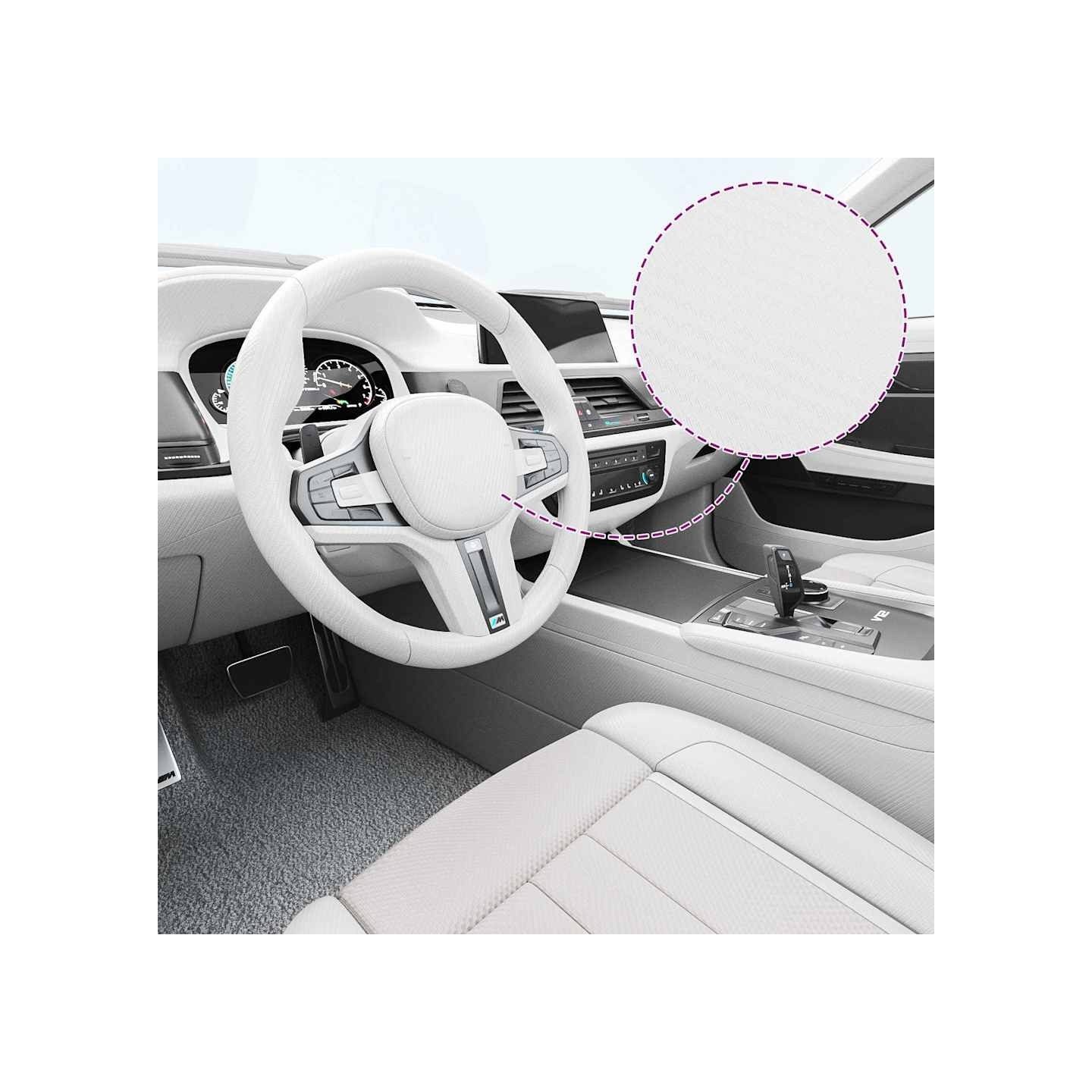 Film 3D de voiture Blanc 100x150 cm