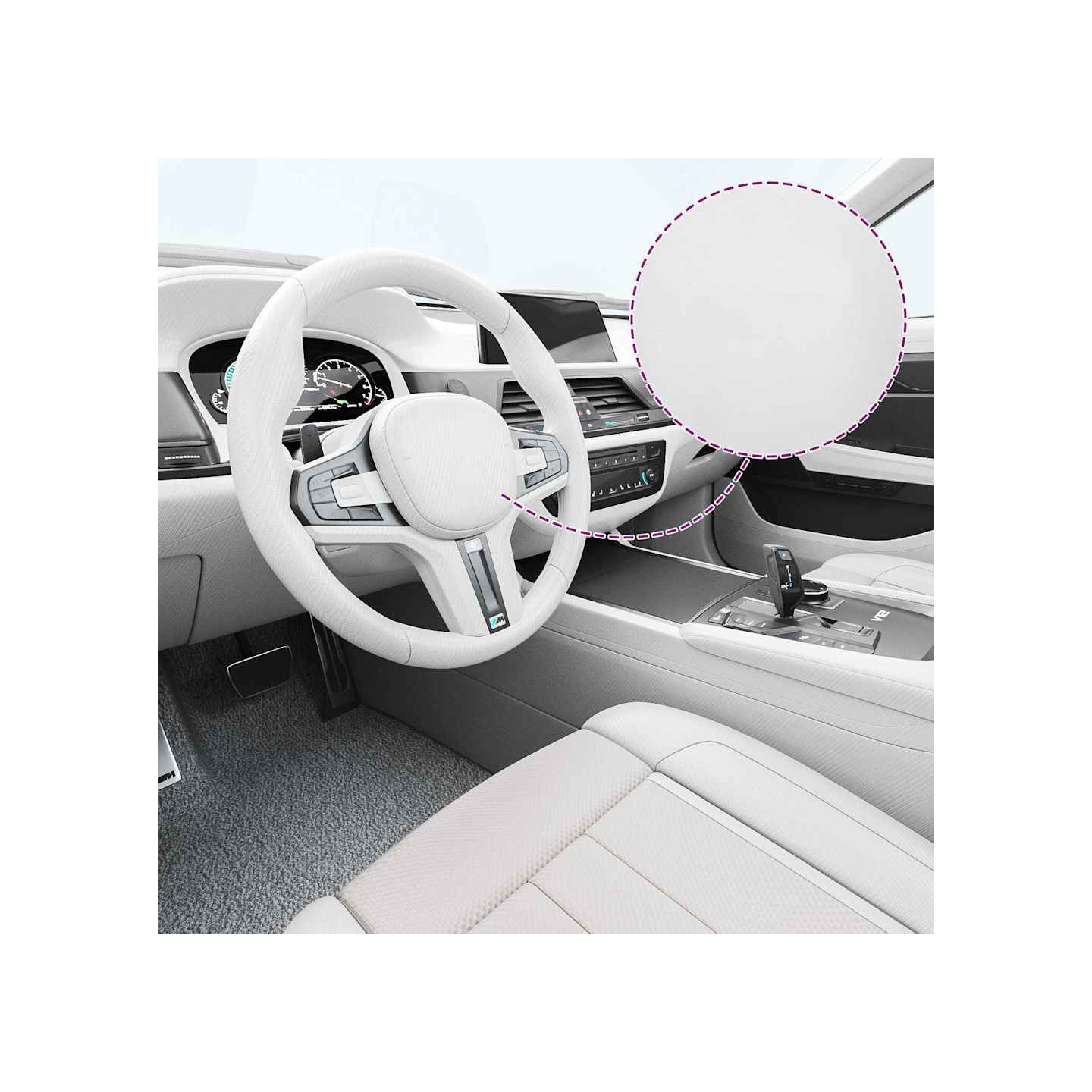 Film 4D de voiture Blanc 100x150 cm