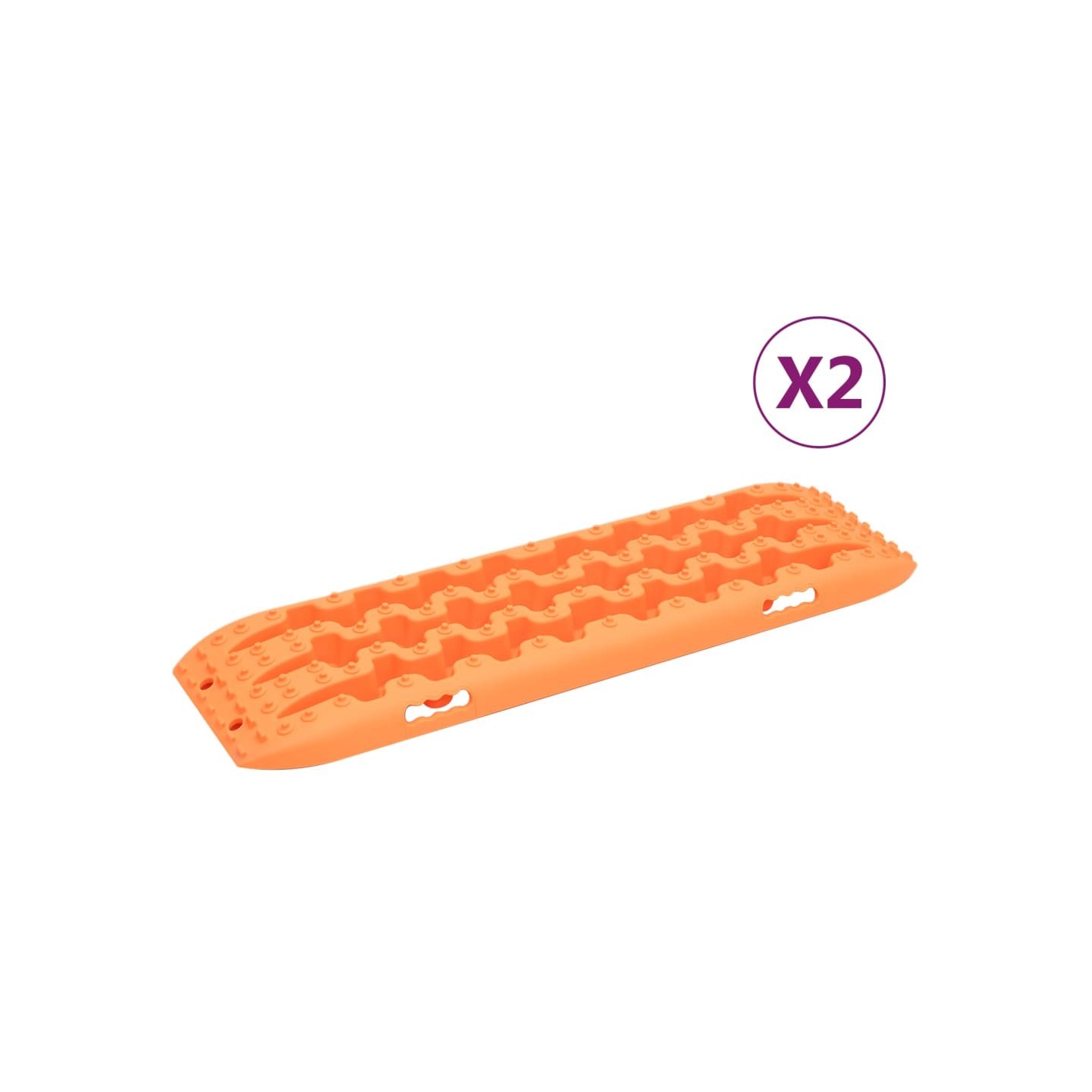 Planches de traction 2 pc Orange 106x30,5x7 cm Nylon