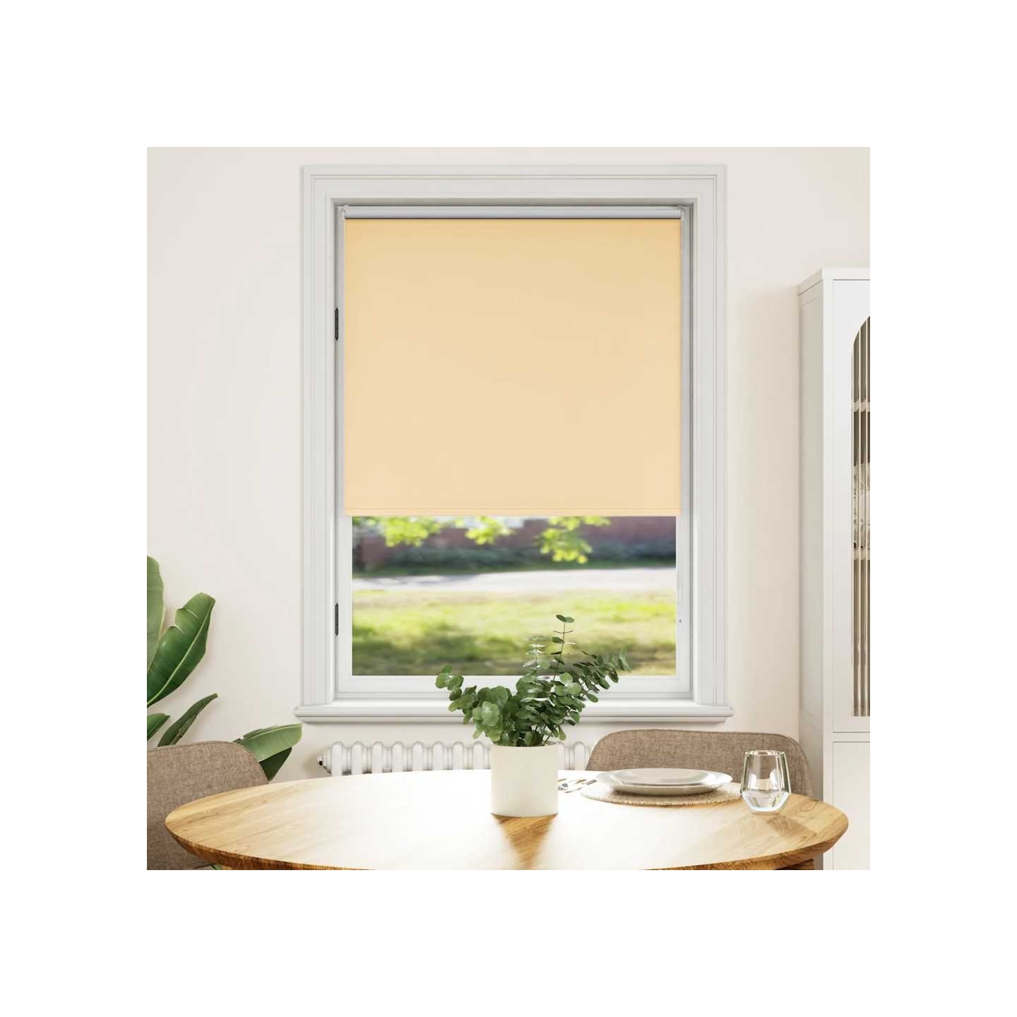 Store enrouleur occultant 84,4x175 cm tissu de 80 cm beige