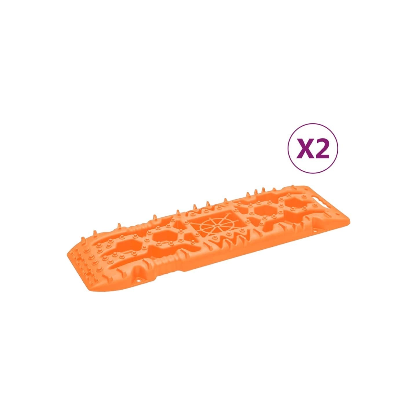 Planches de traction 2 pc Orange 107x31x7 cm Nylon