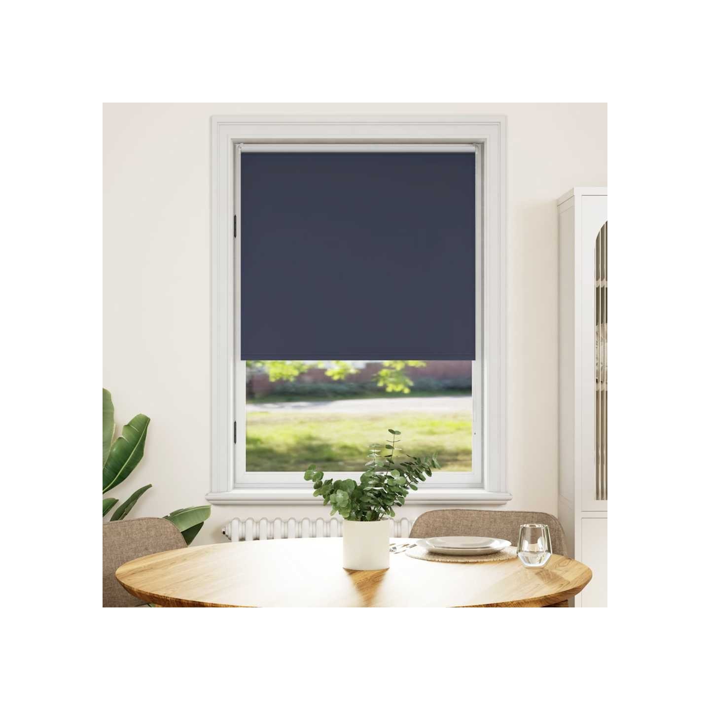 Store enrouleur occultant 84,4x175 cm tissu de 80 cm marine