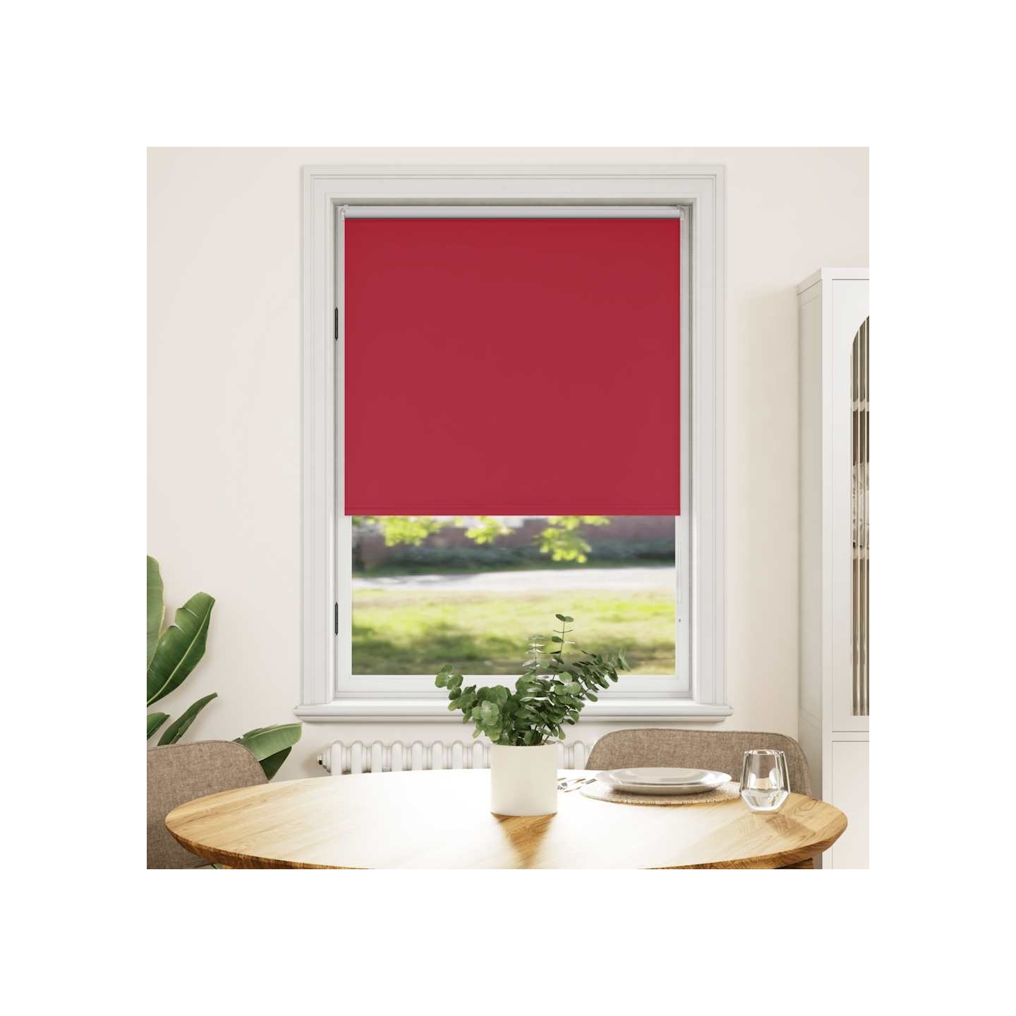 Store enrouleur occultant 104,4x175 cm tissu de 100 cm rouge