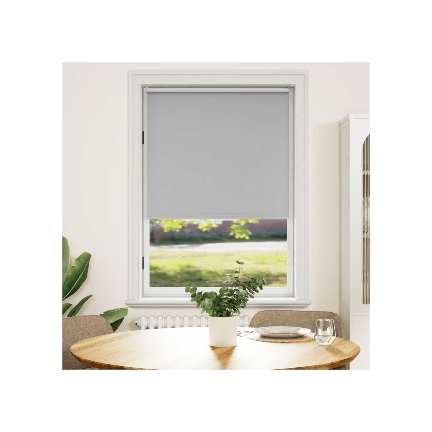 Store enrouleur occultant 124,4x175 cm tissu de 120 cm gris