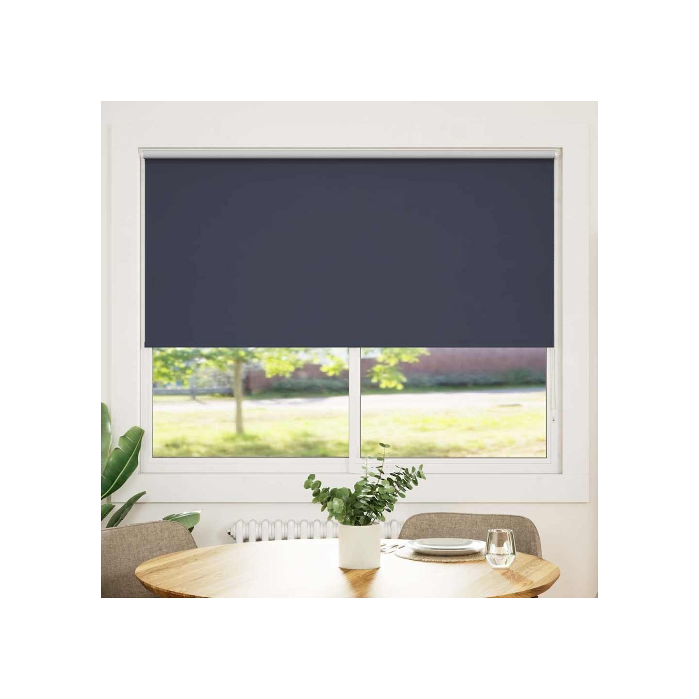 Store enrouleur occultant 144,4x175 cm tissu de 140 cm marine