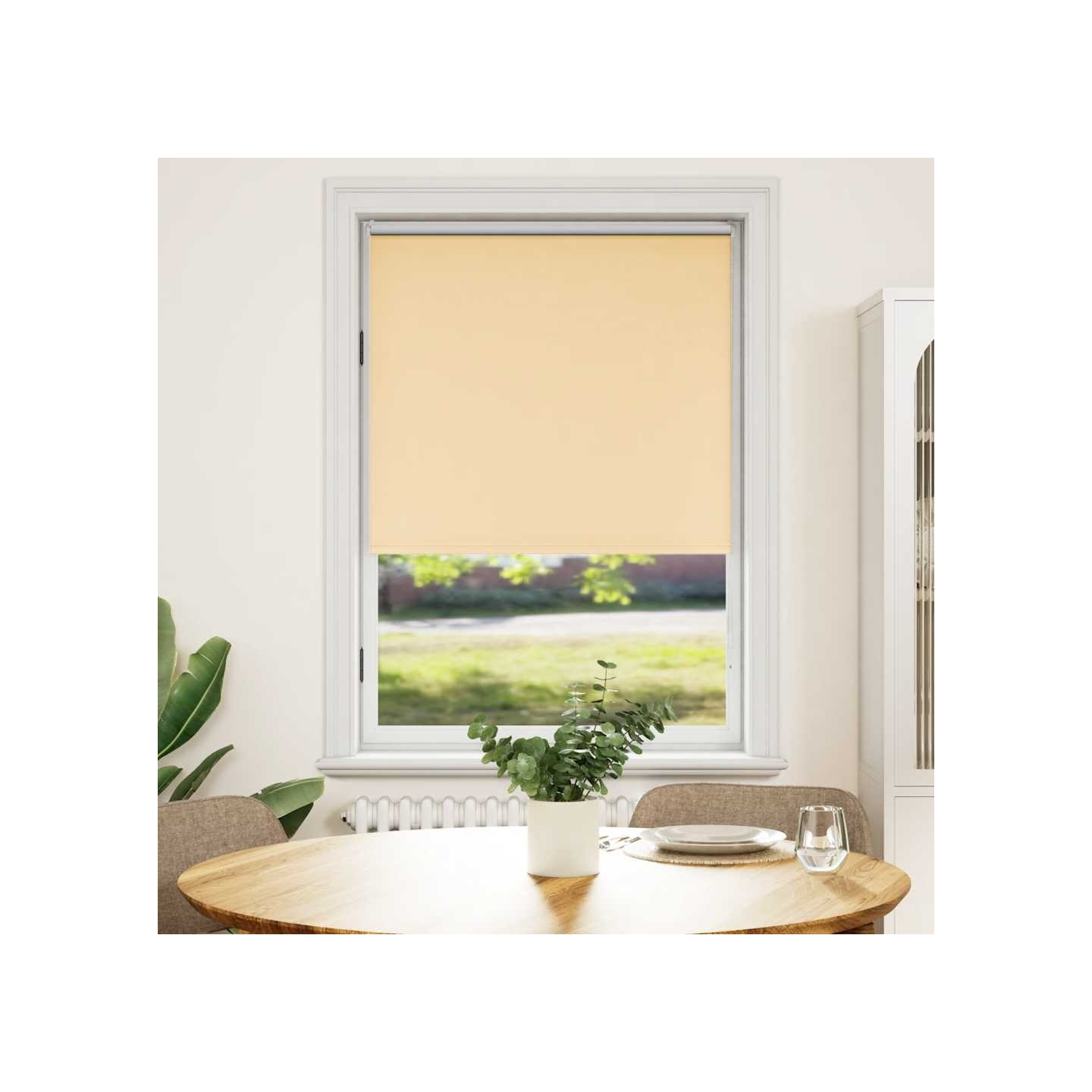 Store enrouleur occultant 124,4x175 cm tissu de 120 cm beige