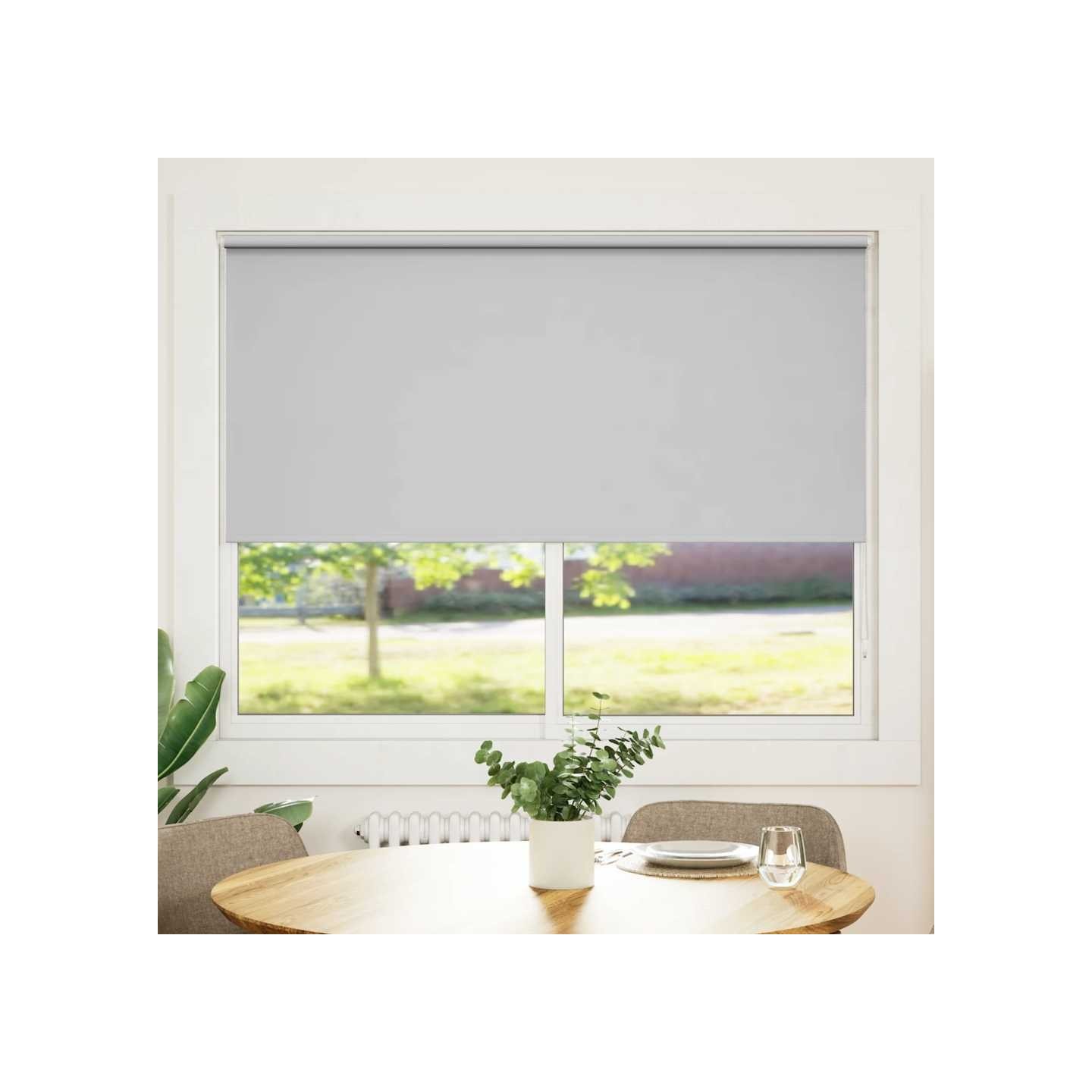 Store enrouleur occultant 144,4x175 cm tissu de 140 cm gris