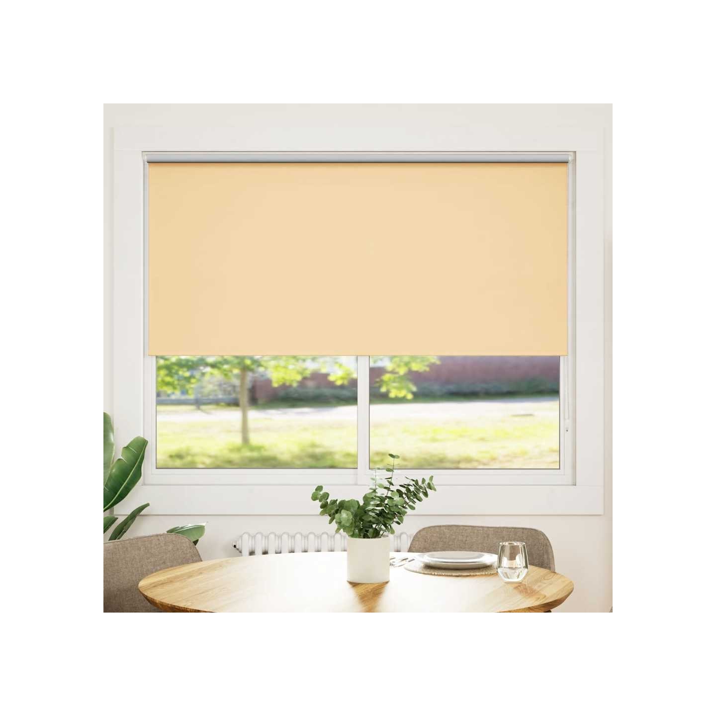 Store enrouleur occultant 144,4x175 cm tissu de 140 cm beige