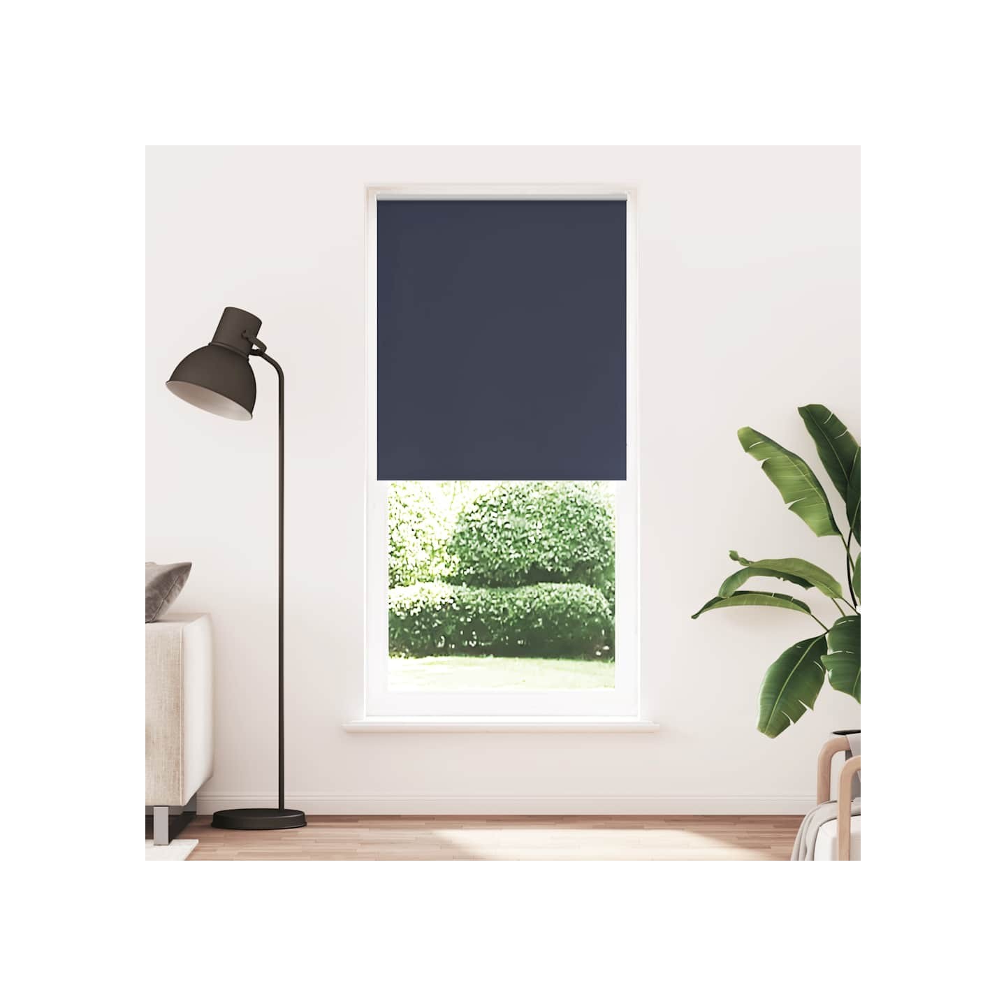 Store enrouleur occultant 84,4x230 cm tissu de 80 cm marine