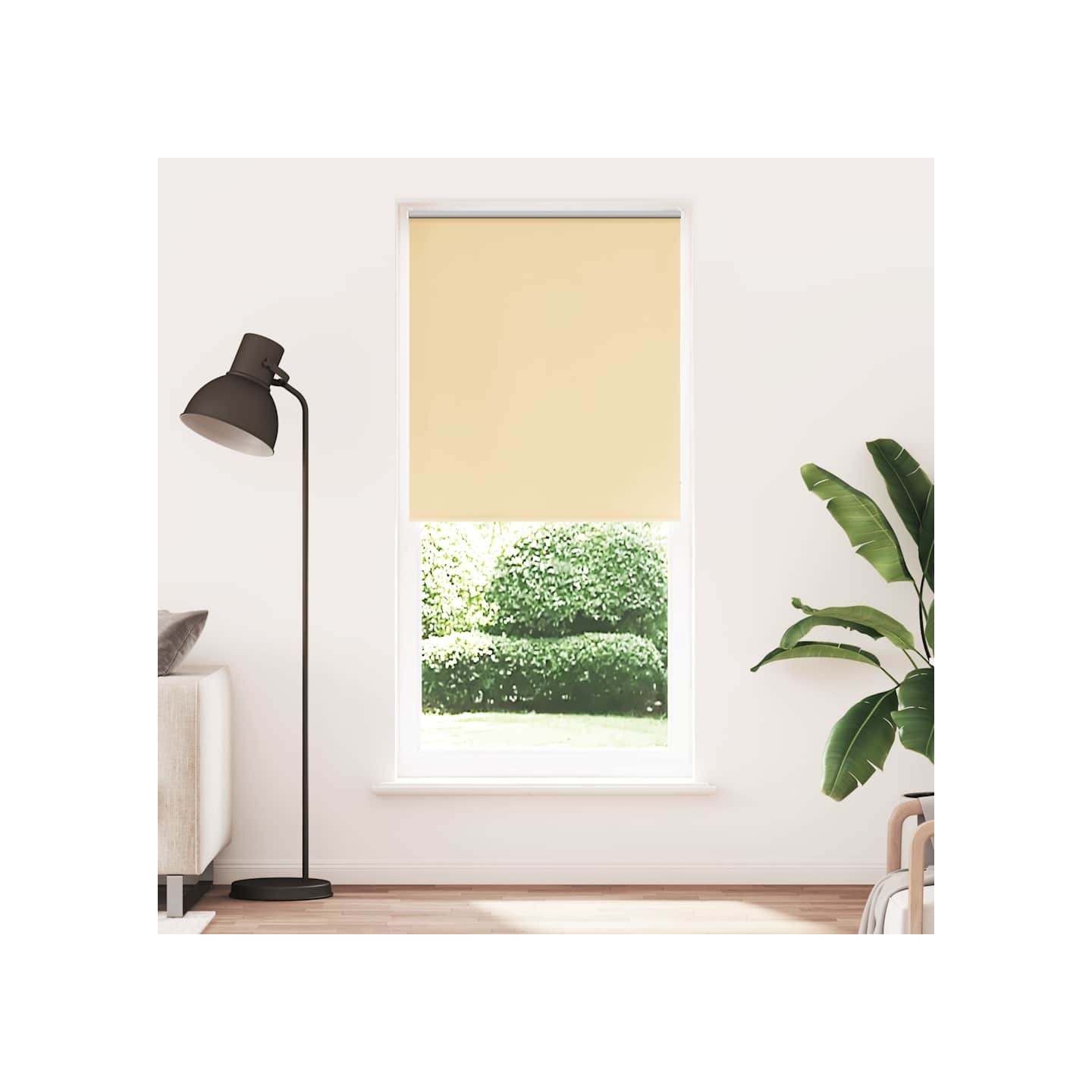 Store enrouleur occultant 84,4x230 cm tissu de 80 cm beige