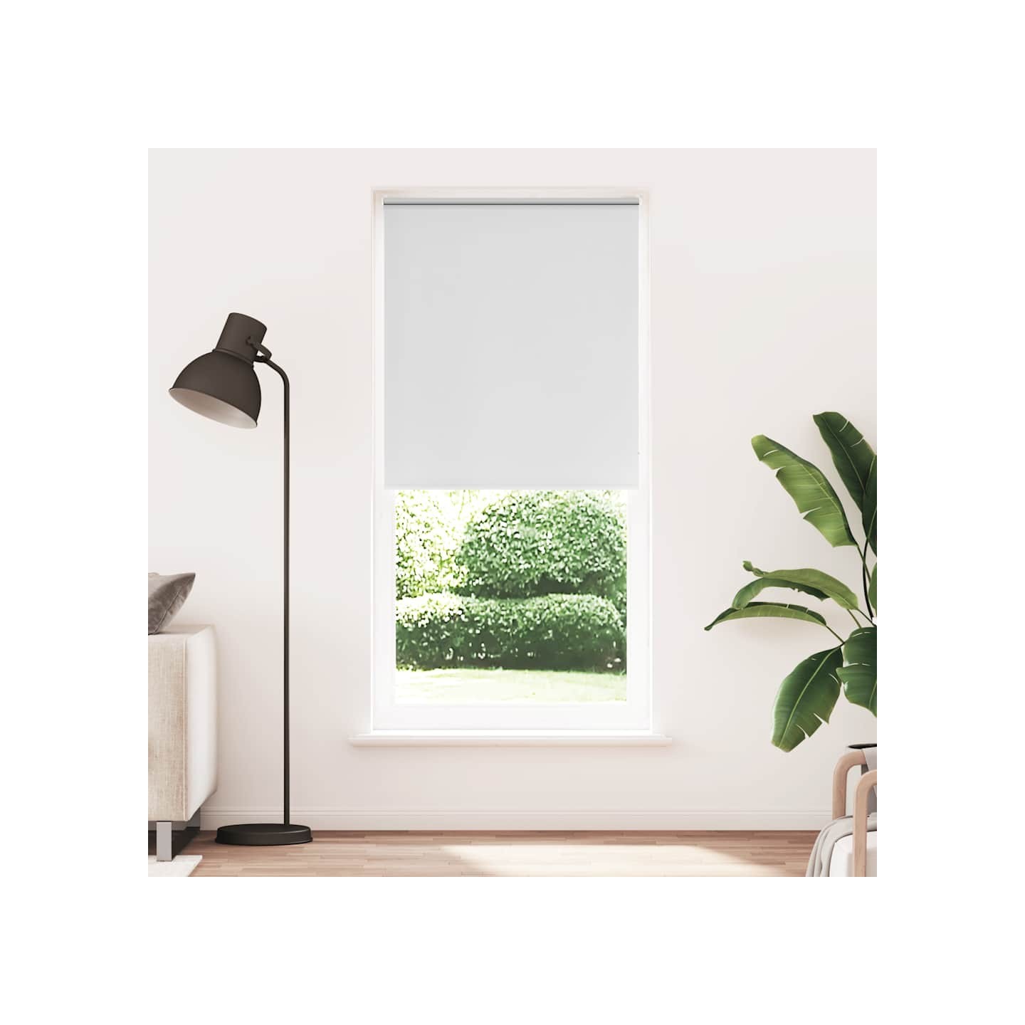 Store enrouleur occultant 104,4x230 cm tissu de 100 cm blanc