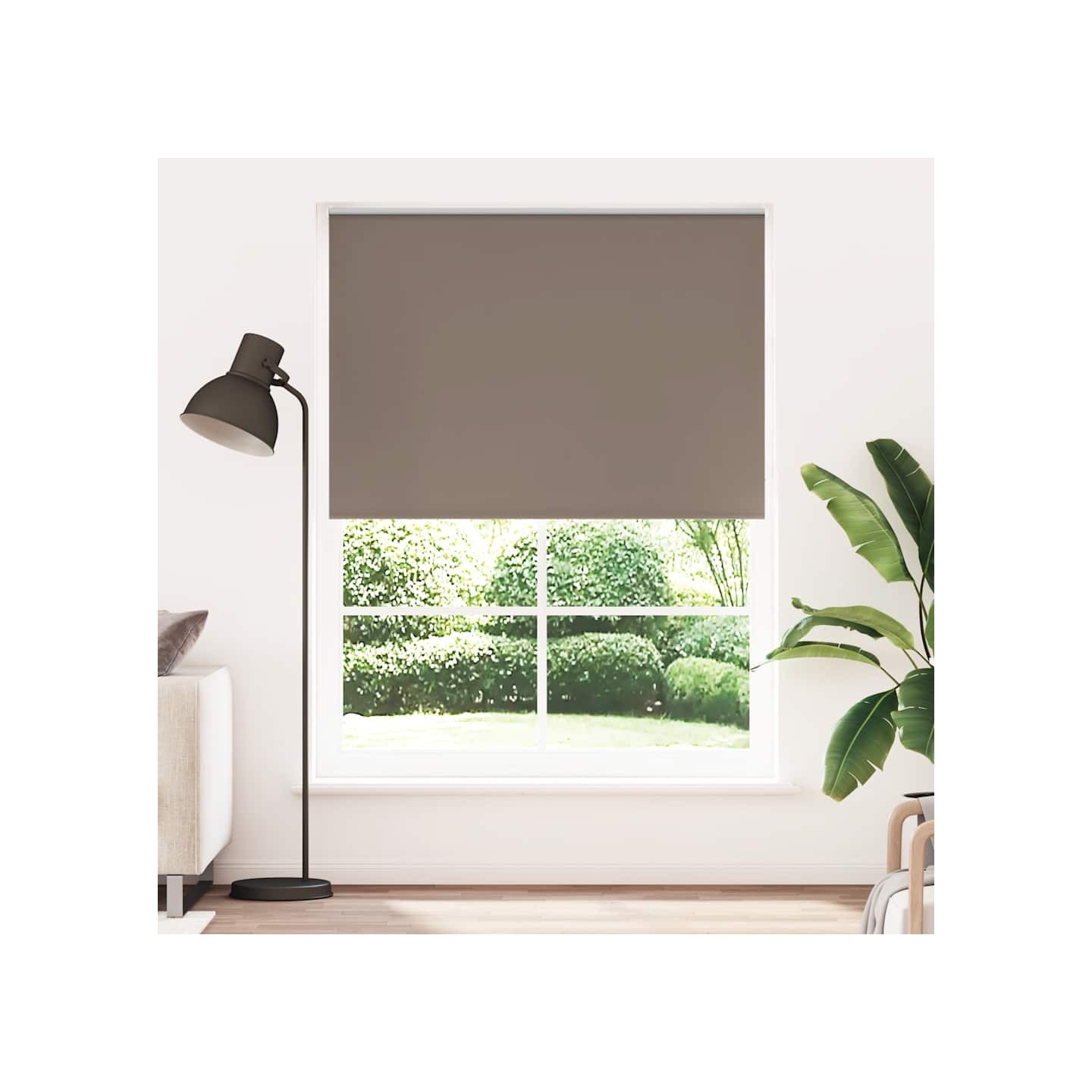 Store enrouleur occultant 144,4 x 230 cm, largeur du tissu 140 cm, couleur café