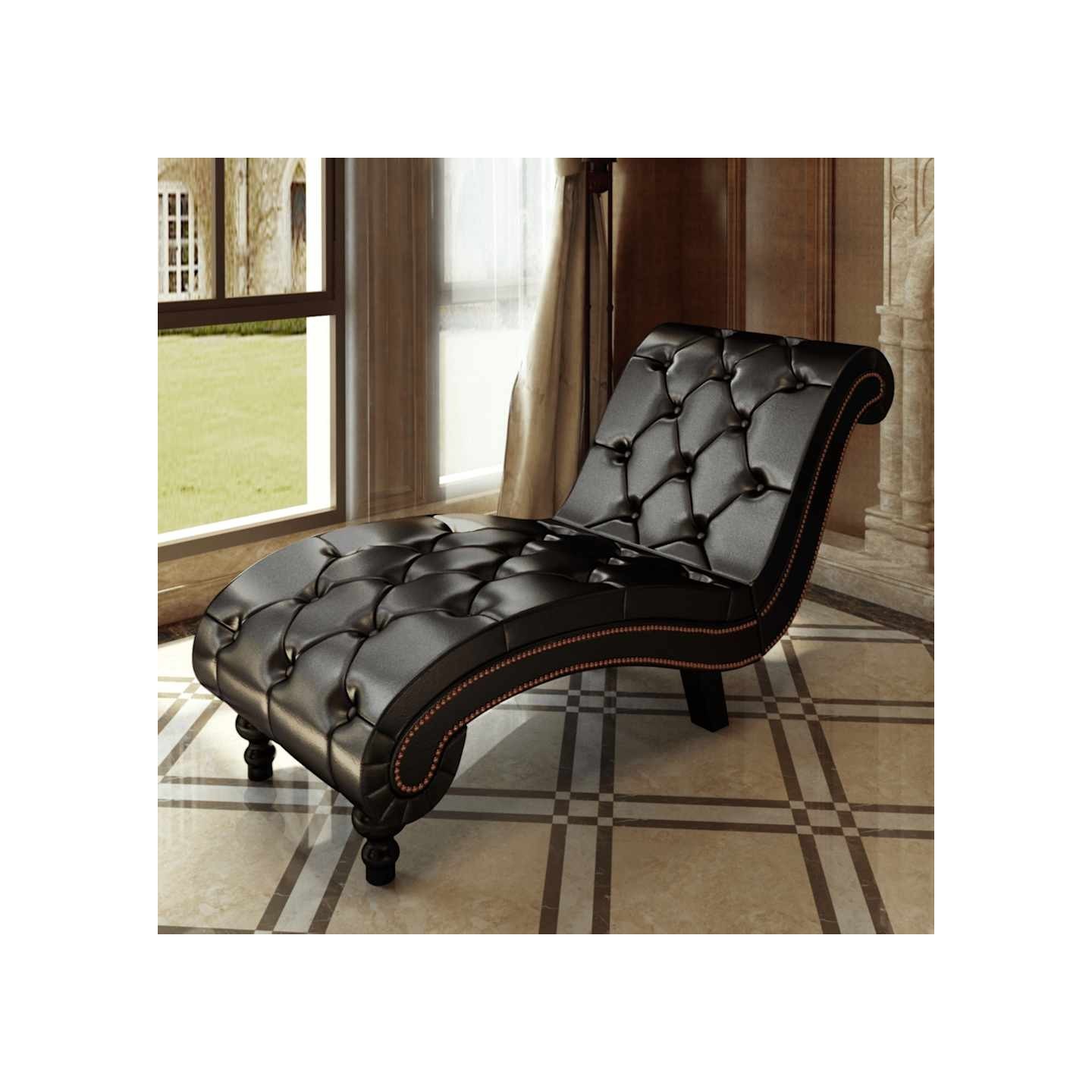 Chaise longue Marron Similicuir