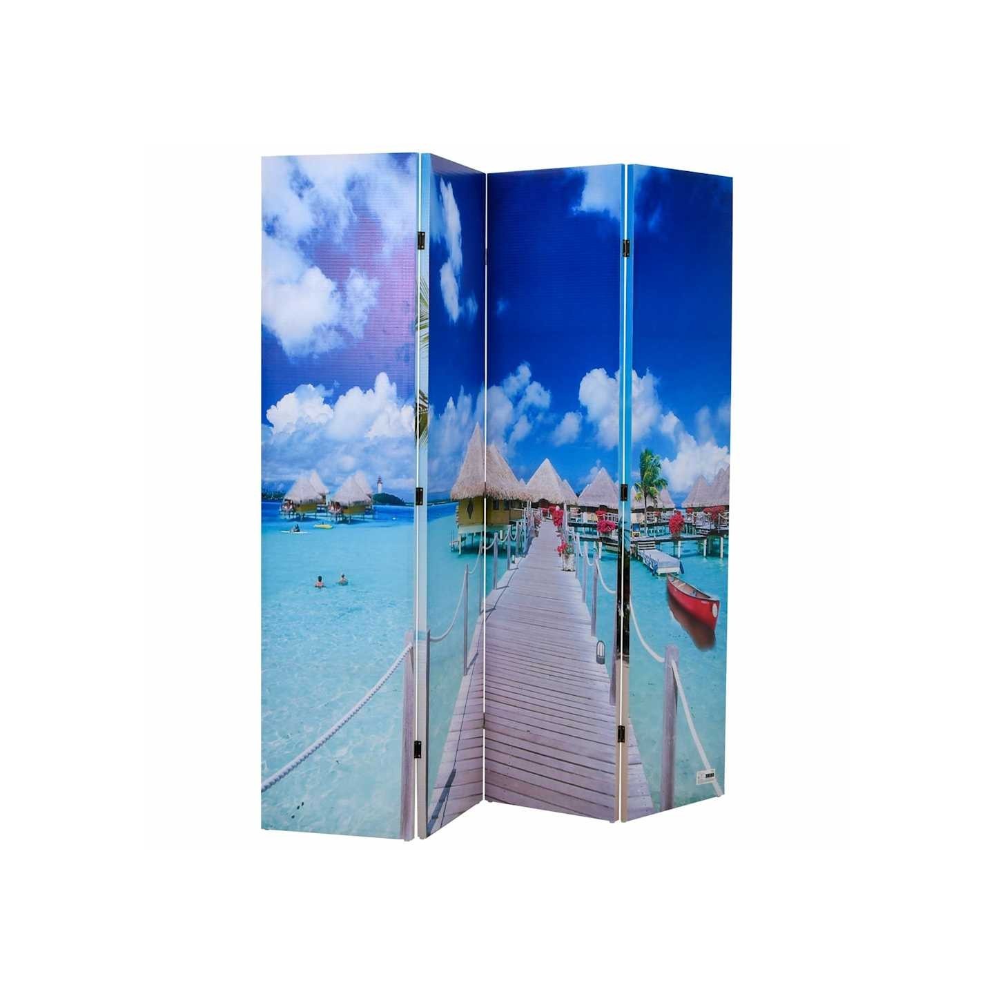 Cloison de séparation pliable 160 x 170 cm Plage