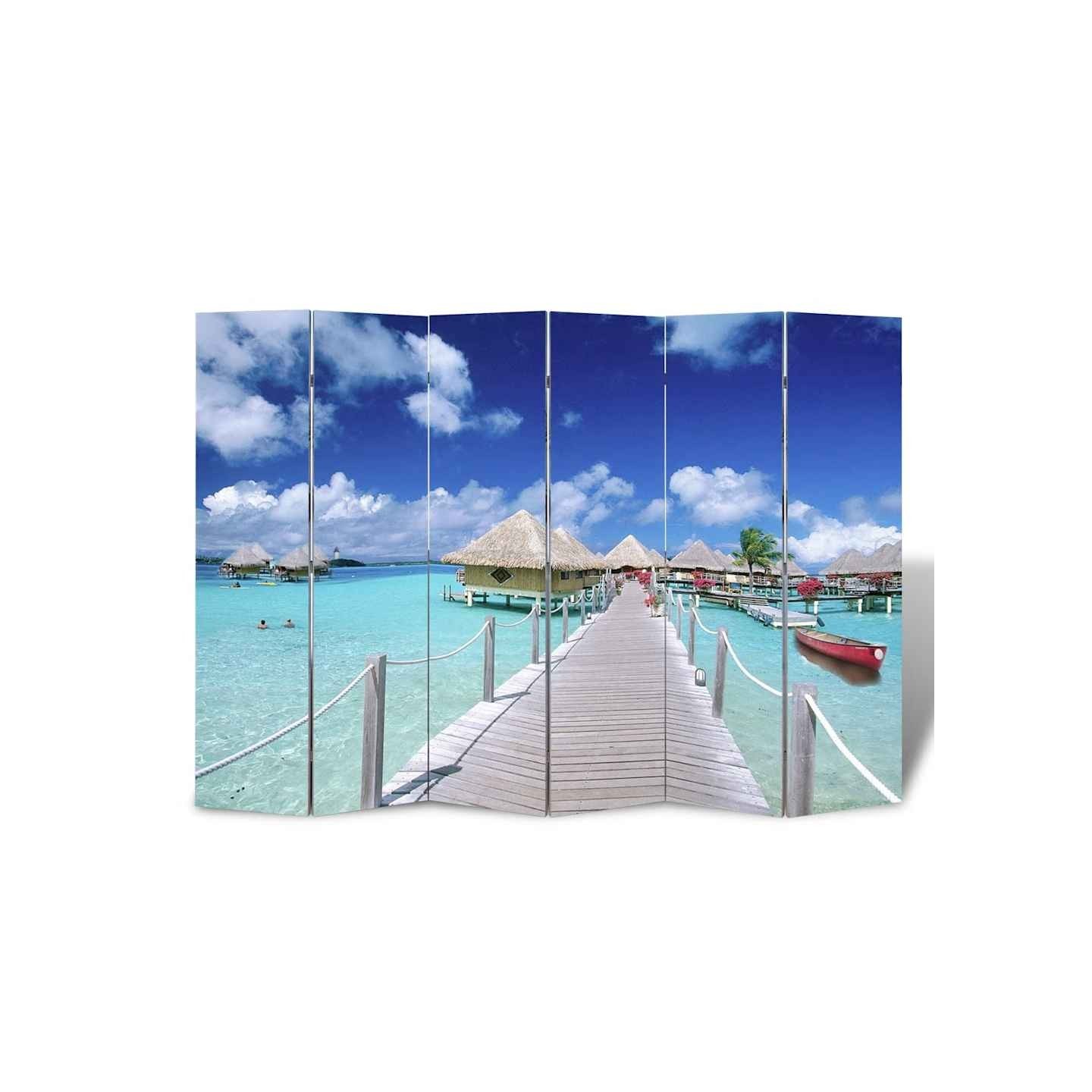 Cloison de séparation pliable 217x170 cm Plage