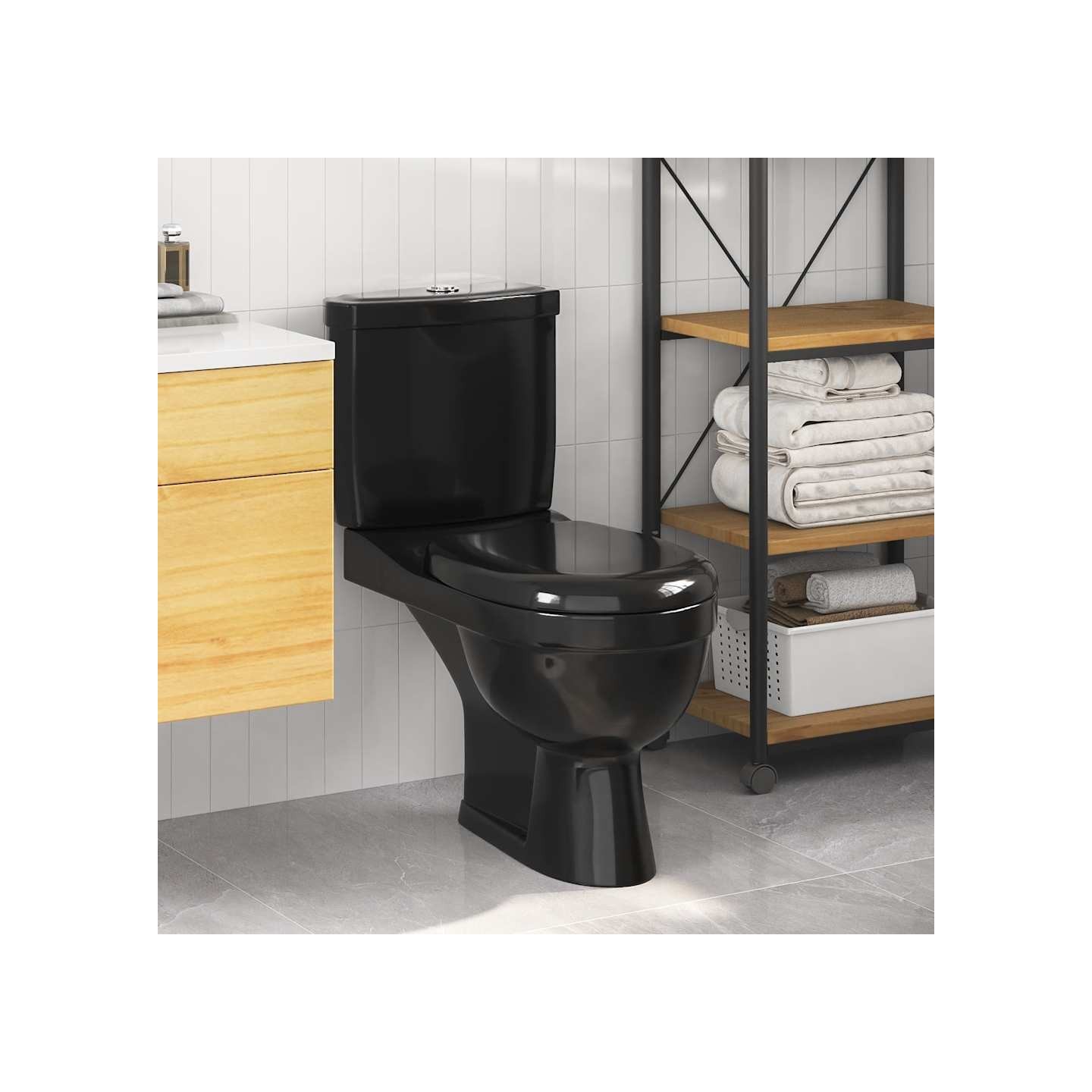 Toilette avec réservoir Noir