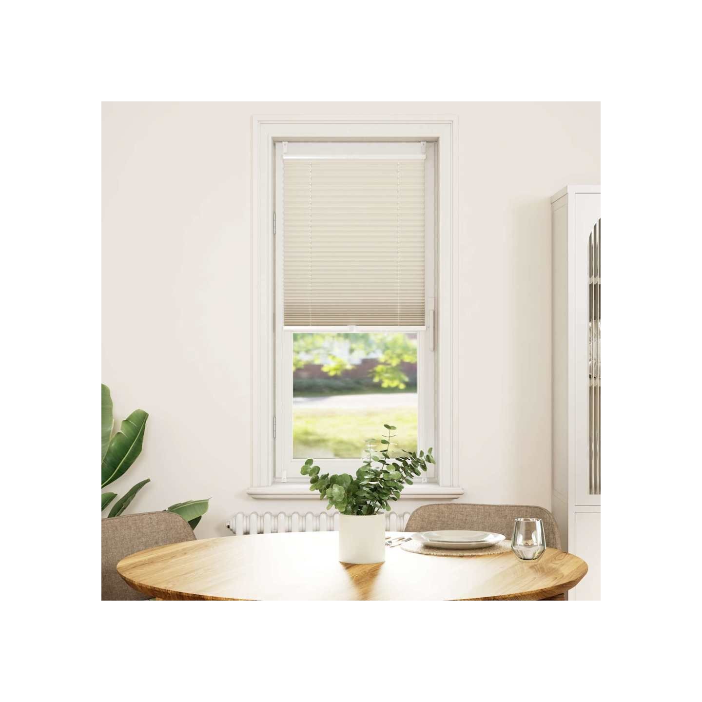 Store plissé 40x125 cm Crème