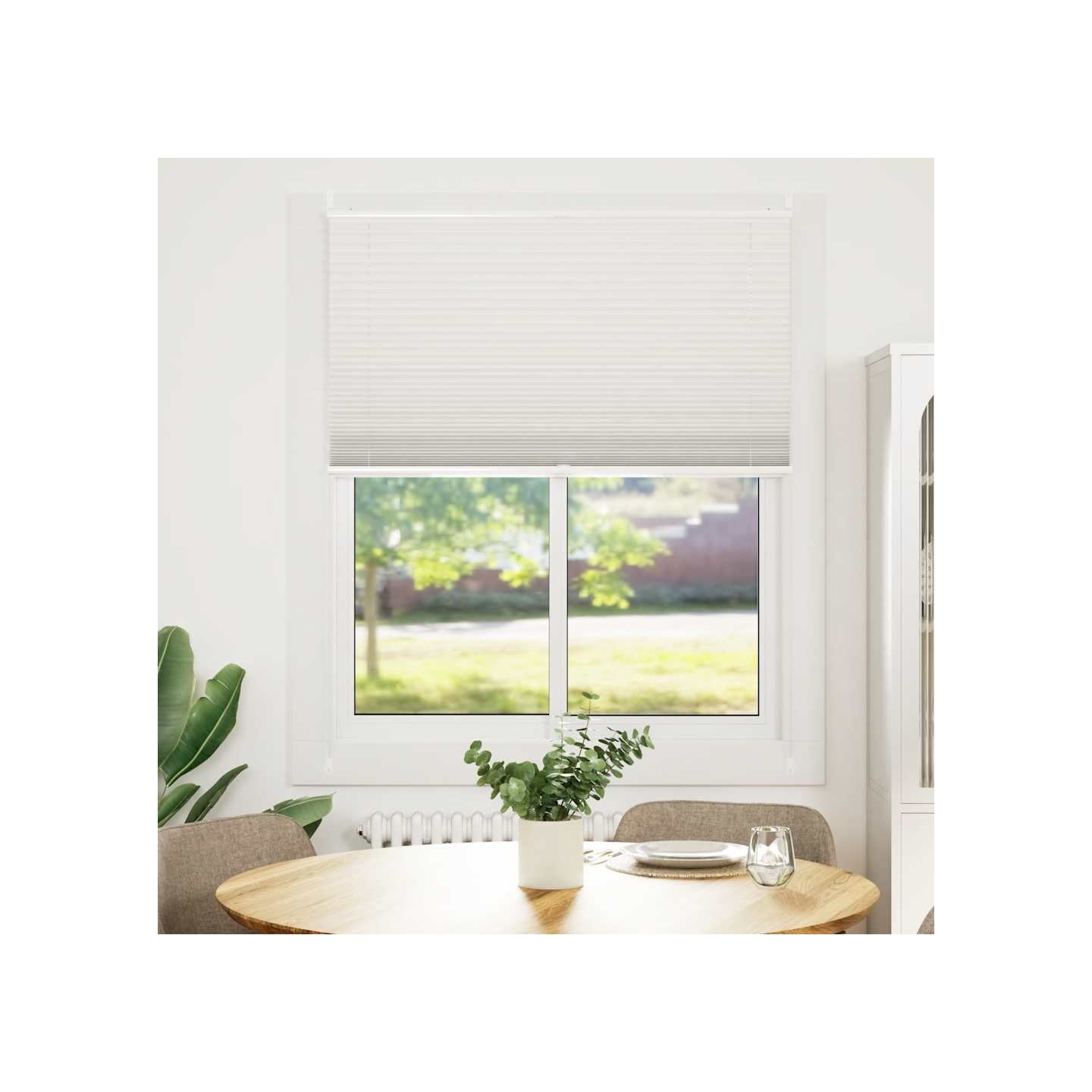 Store plissé 110x125 cm Blanc