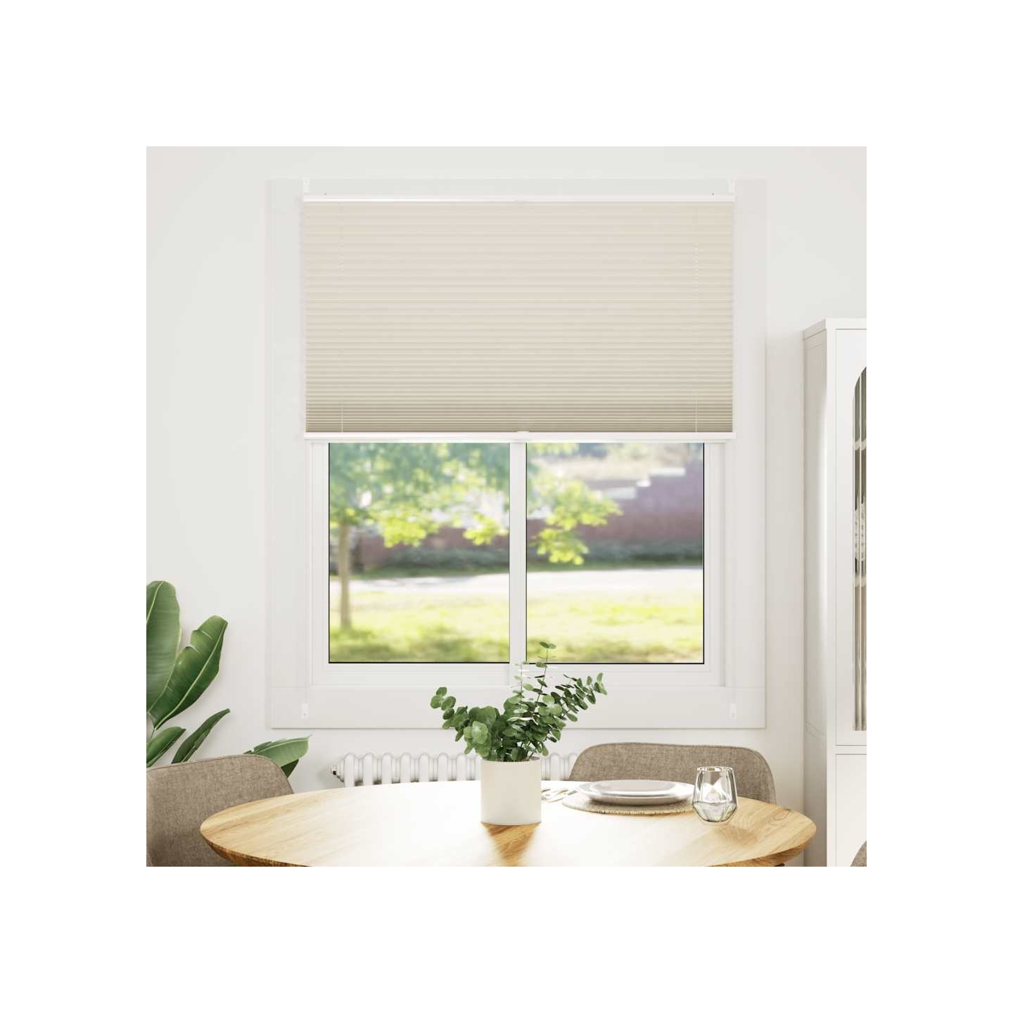Store plissé 100x150 cm Crème