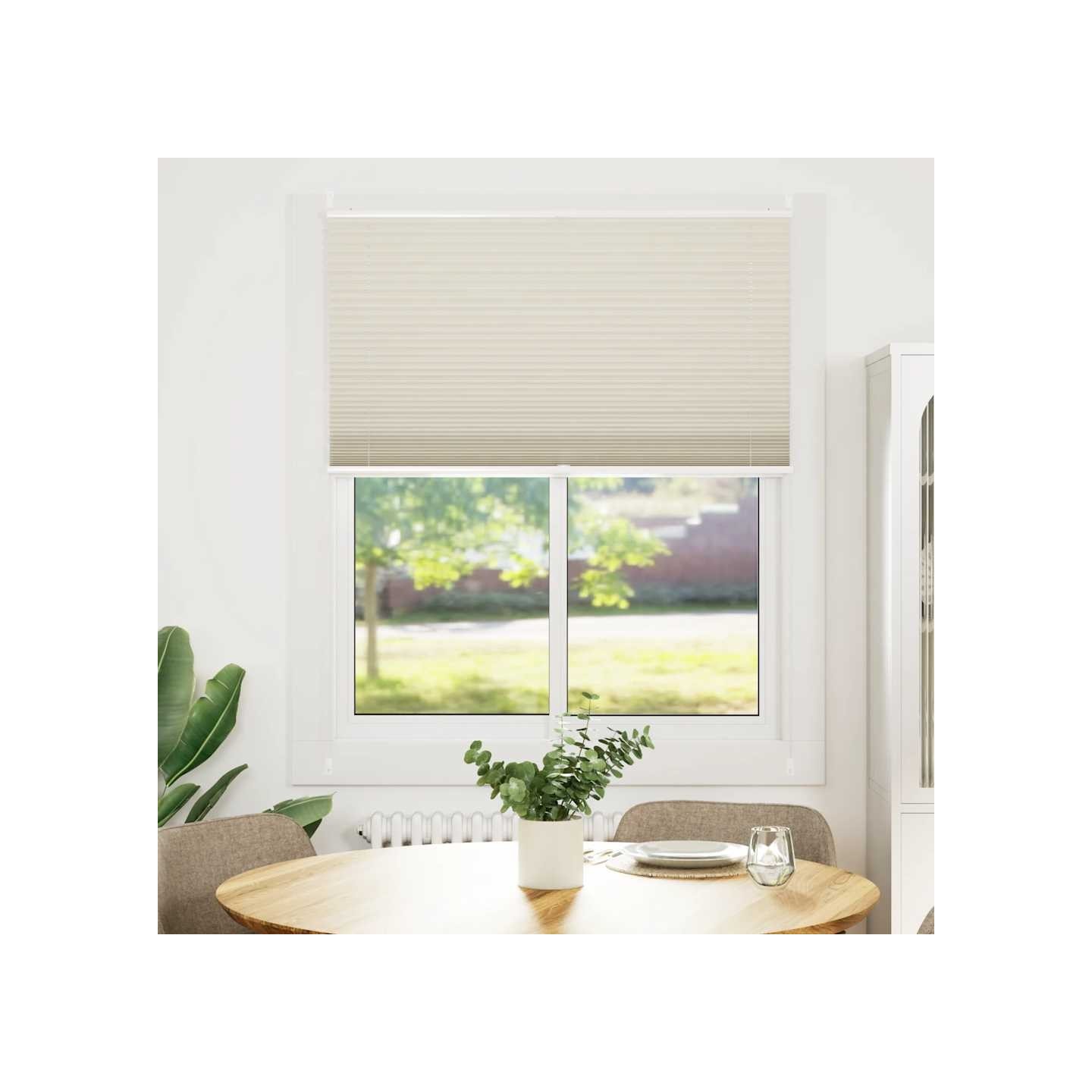 Store plissé 110x100 cm Crème