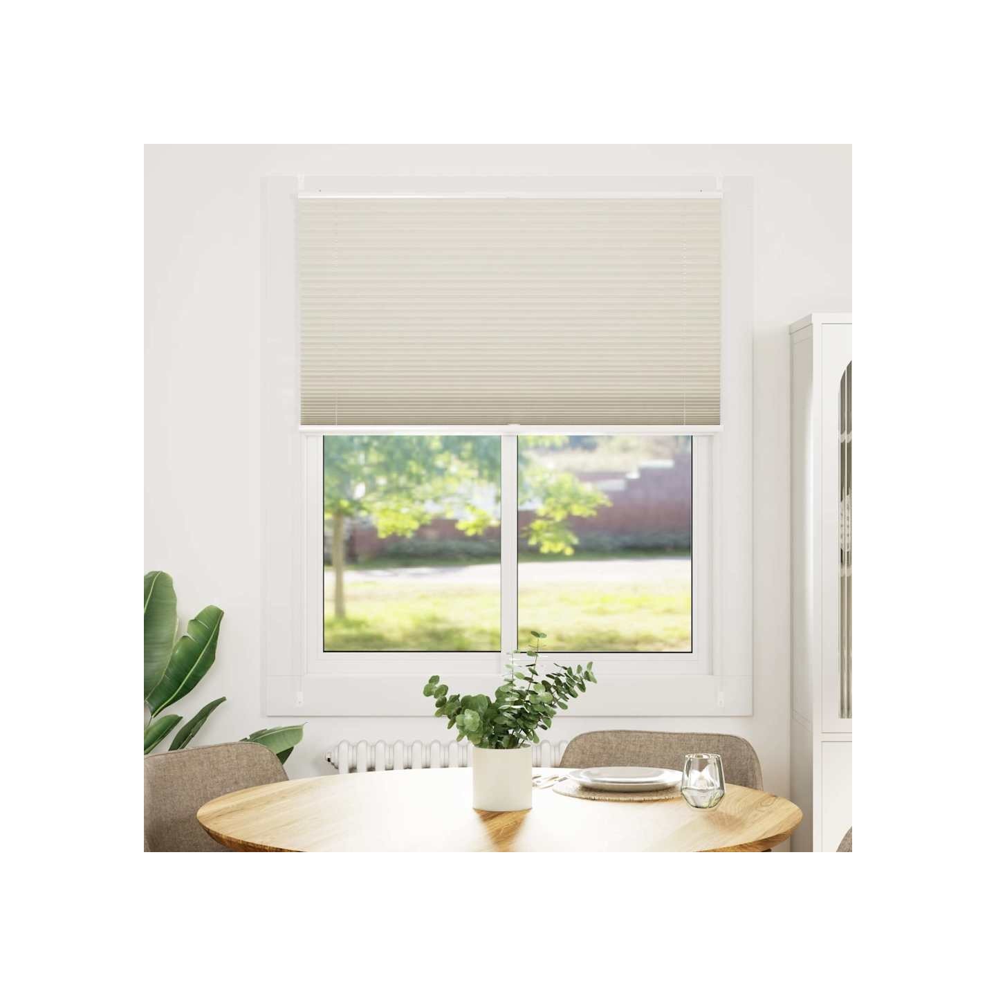 Store plissé 110x125 cm Crème