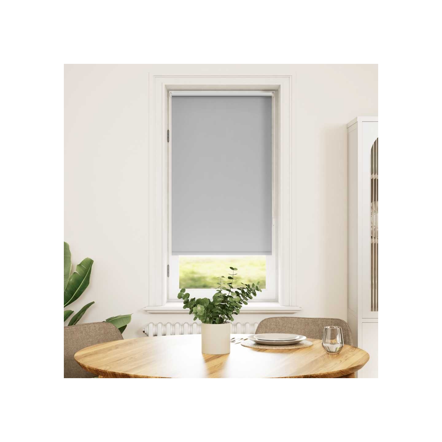 Store enrouleur occultant 44,4x100 cm tissu de 40 cm gris