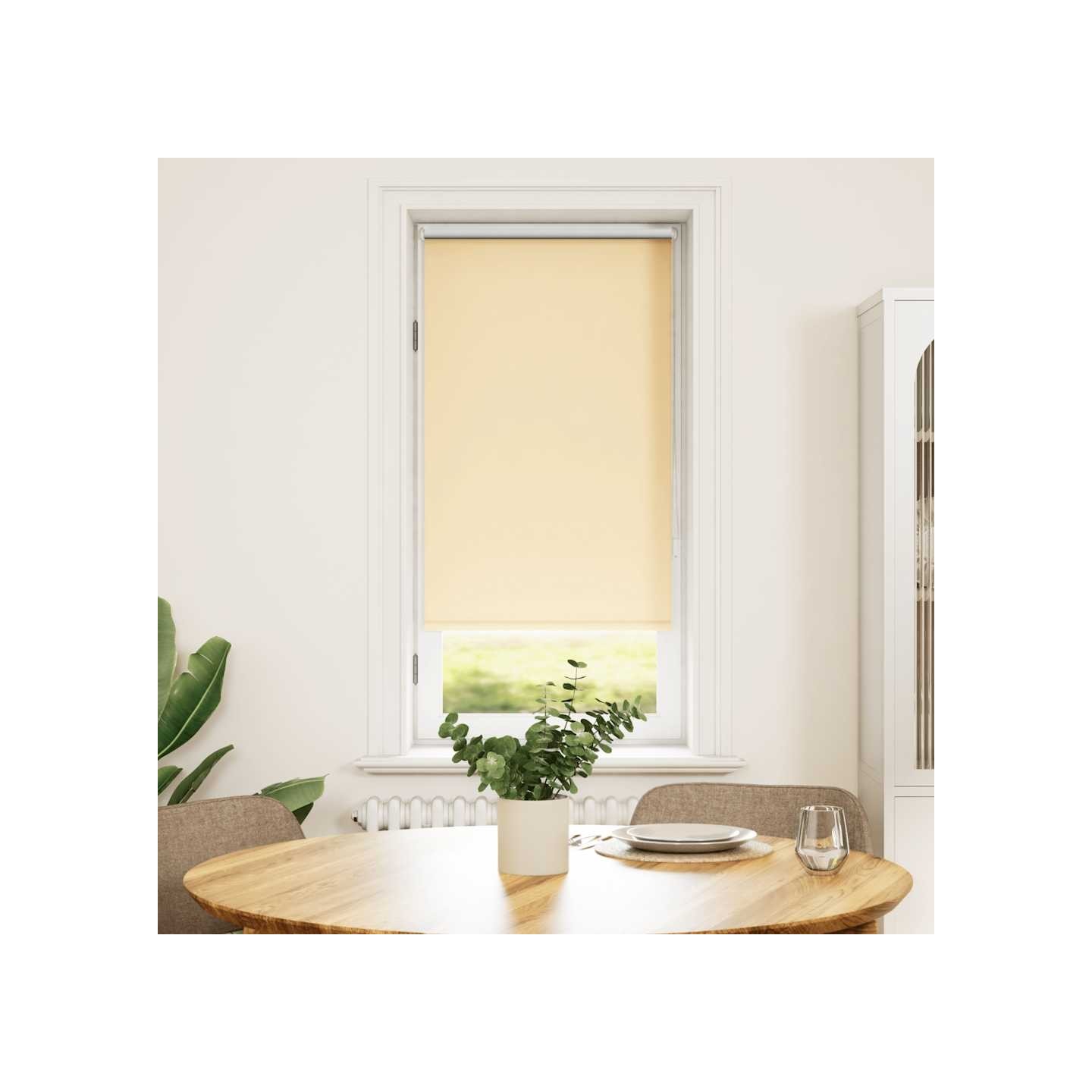 Store enrouleur occultant 44,4x100 cm tissu de 40 cm beige