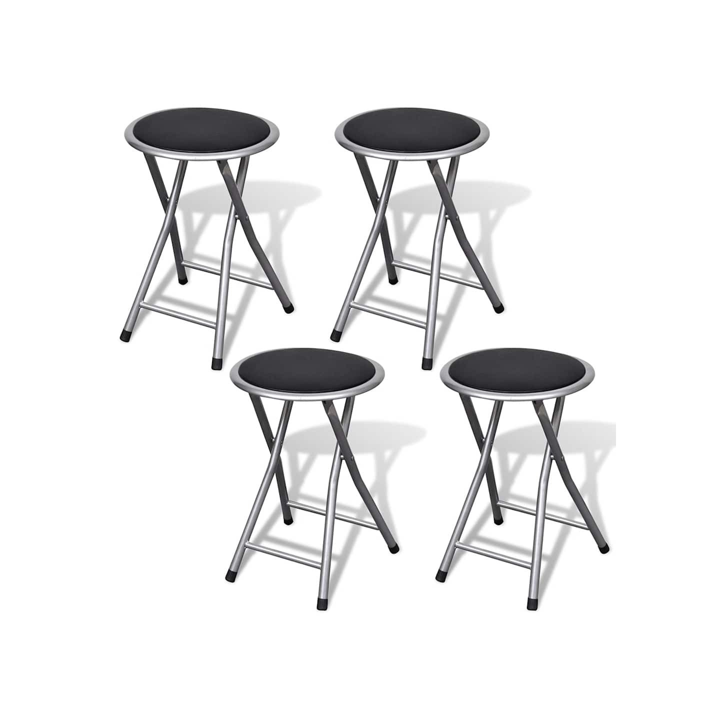 Tabourets de pliables lot de 4 similicuir