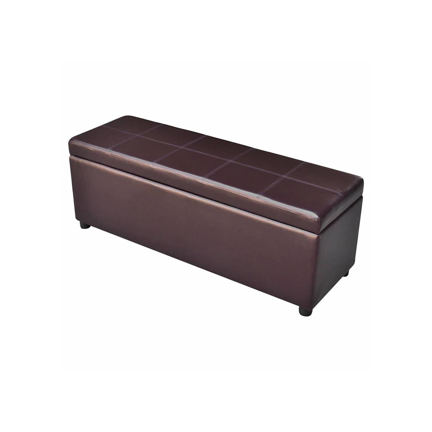 Banc long de rangement bois marron