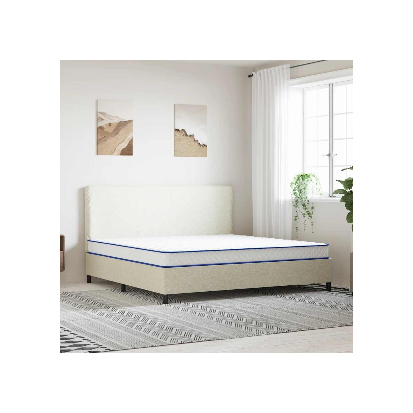 Matelas en mousse à mémoire de forme 200 x 180 x 17 cm doux