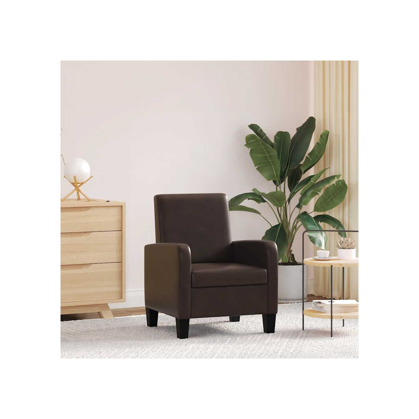 Fauteuil Marron Similicuir