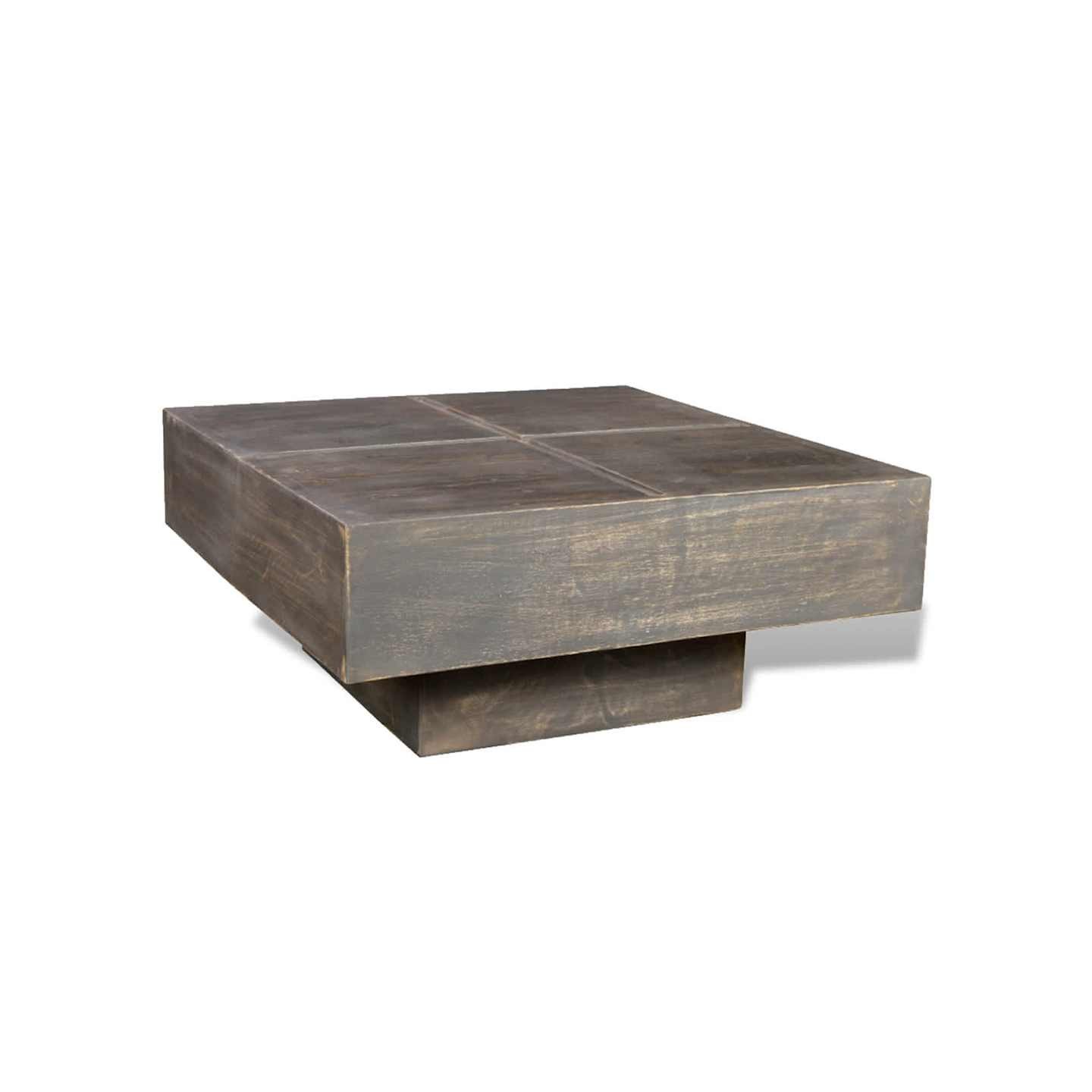 Table basse carrée Marron foncé Bois massif de manguier