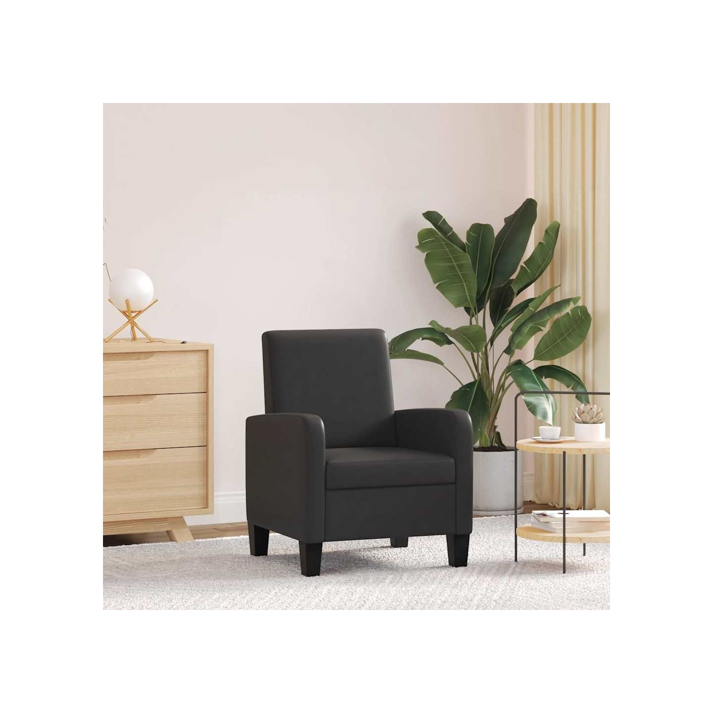 Fauteuil Noir Similicuir