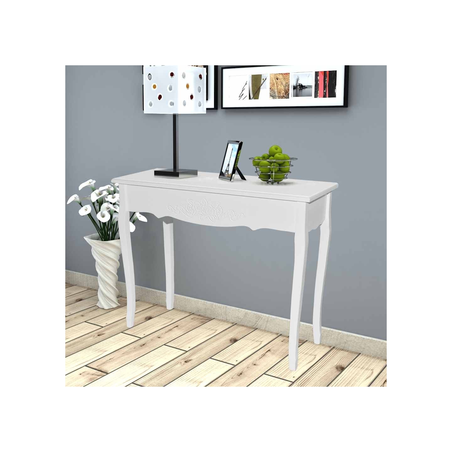 Table de console et coiffeuse Blanc