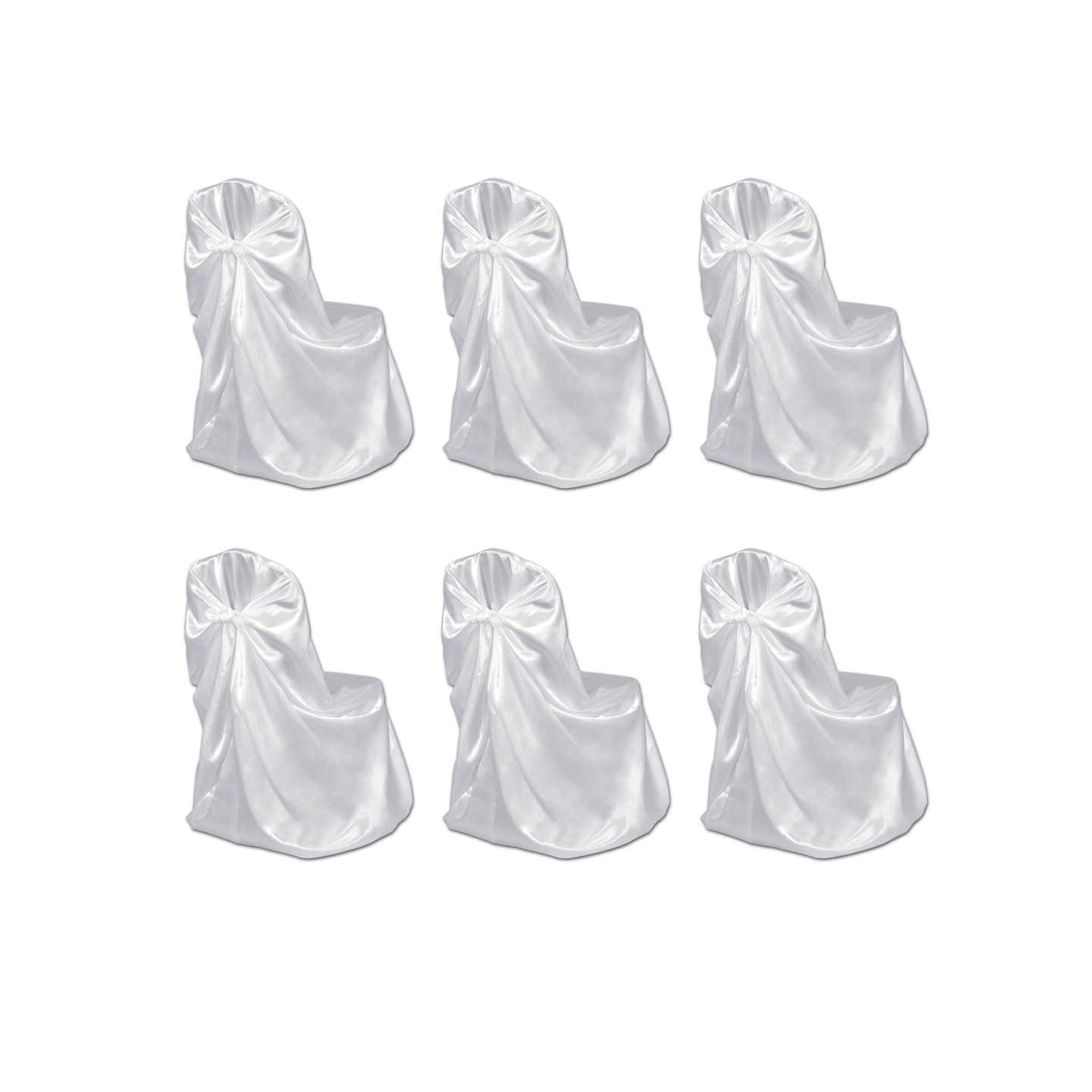 Housse de chaise blanche pour le banquet de mariage 6 pièces