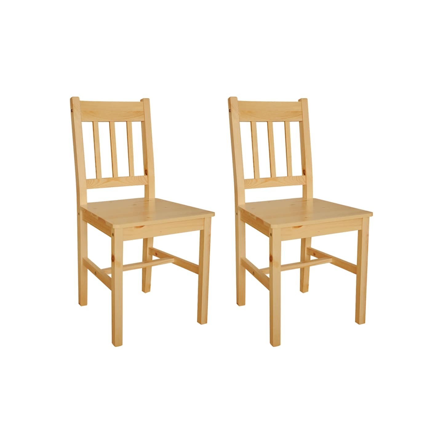 Chaises à manger lot de 2 bois de pin