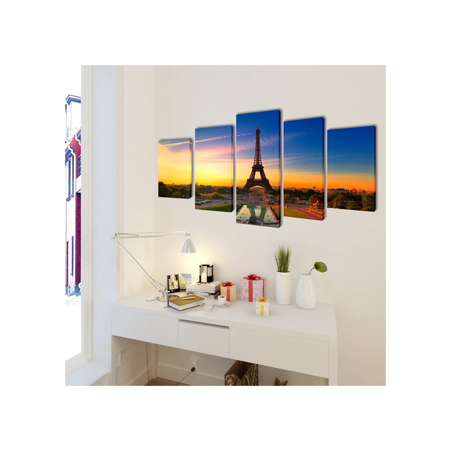 Set de toiles murales imprimées Tour Eiffel 200 x 100 cm