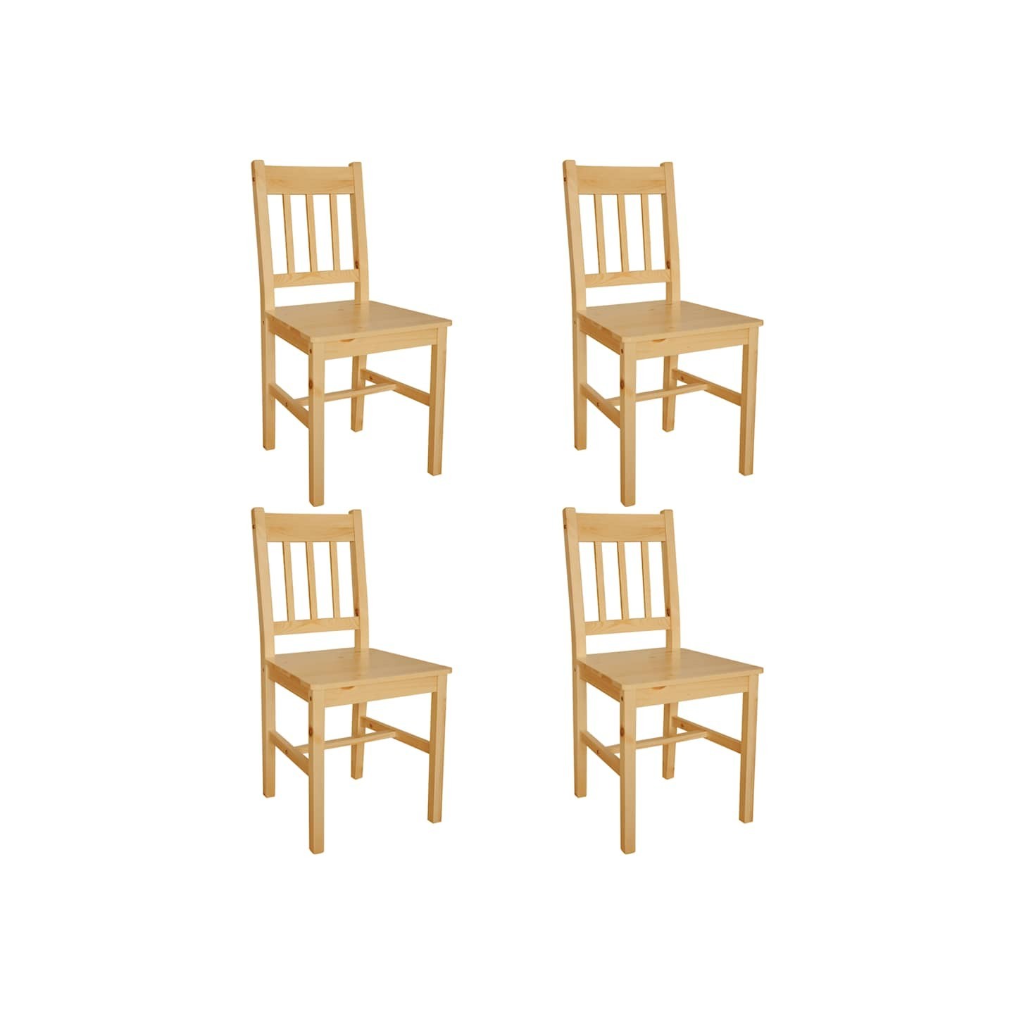 Chaises à manger lot de 4 bois de pin