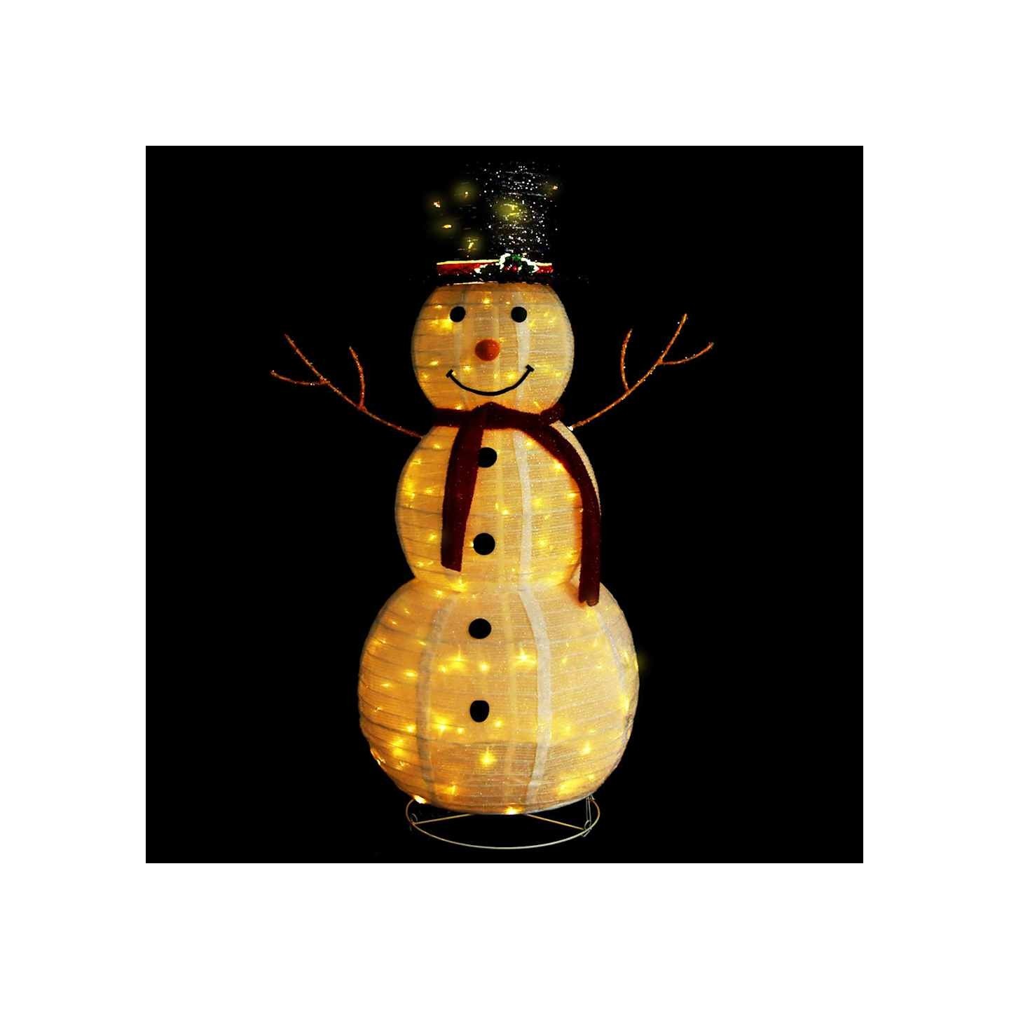 Figurine de bonhomme de neige de Noël à LED Tissu 120 cm