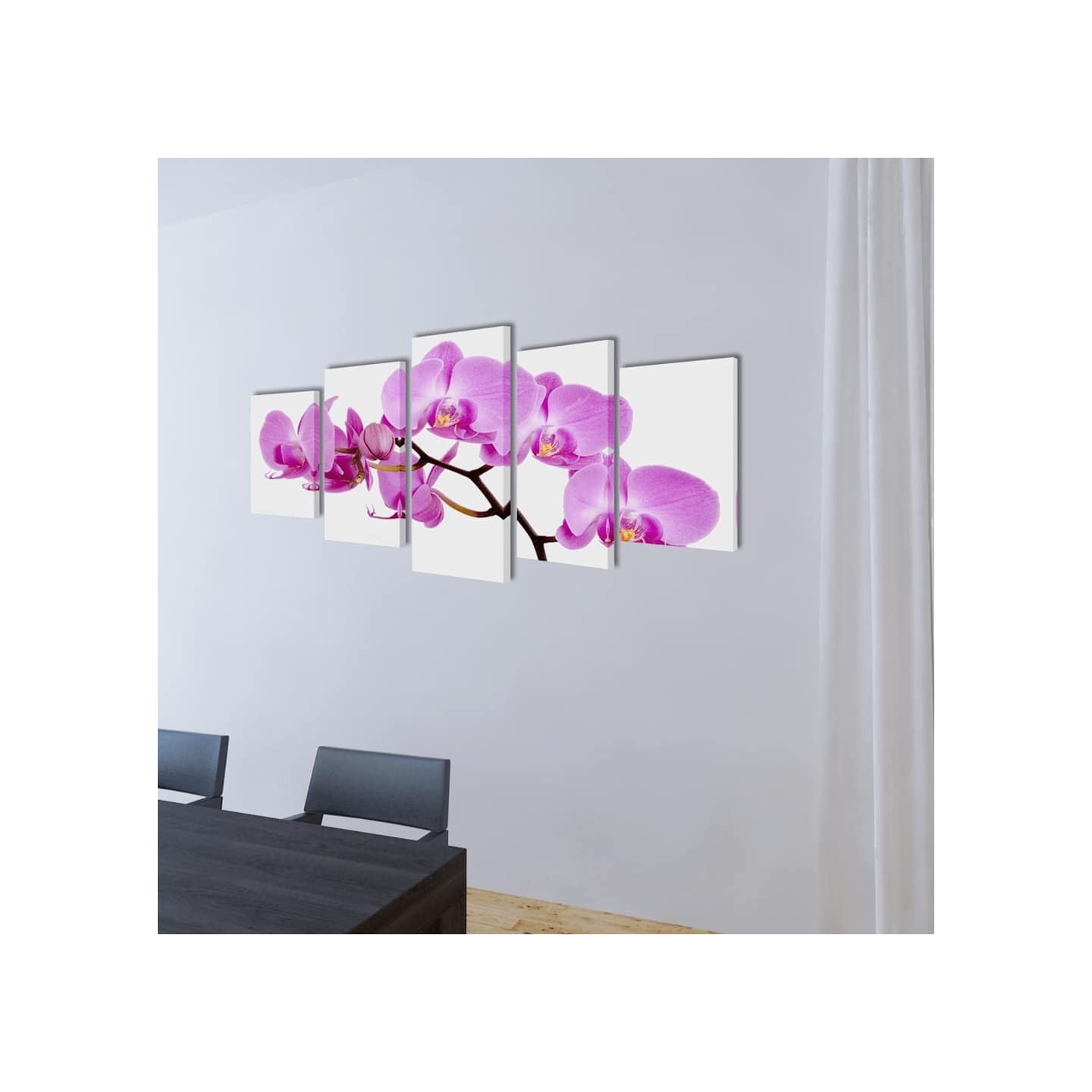 Set de toiles murales imprimées Orchidée 200 x 100 cm