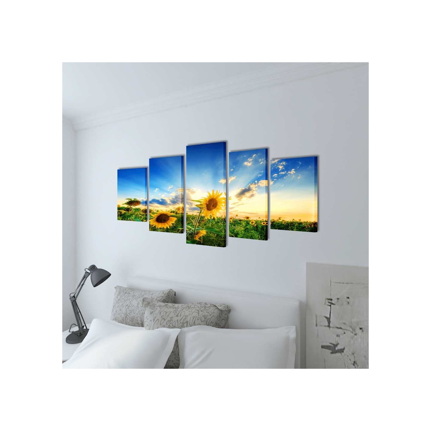 Set de toiles murales imprimées Tournesols 200 x 100 cm