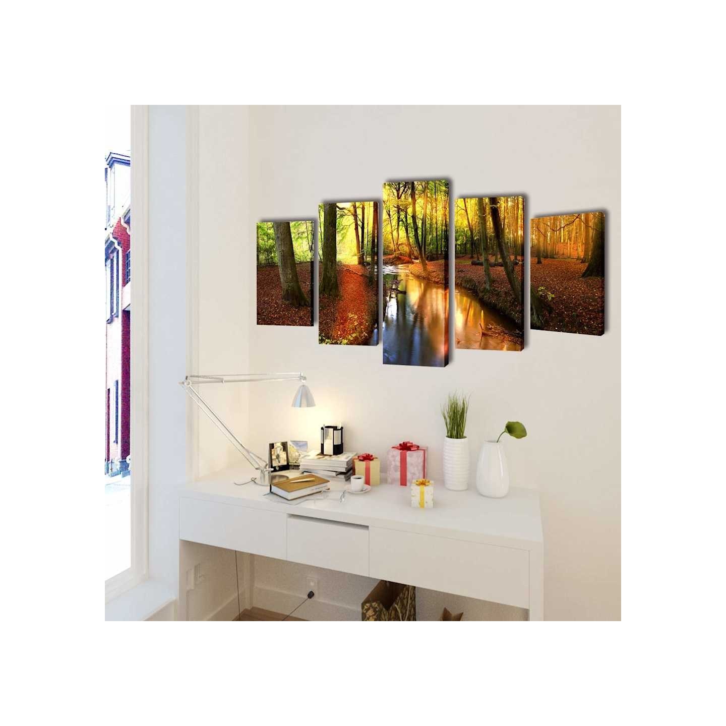 Set de toiles murales imprimées Forêt 100 x 50 cm
