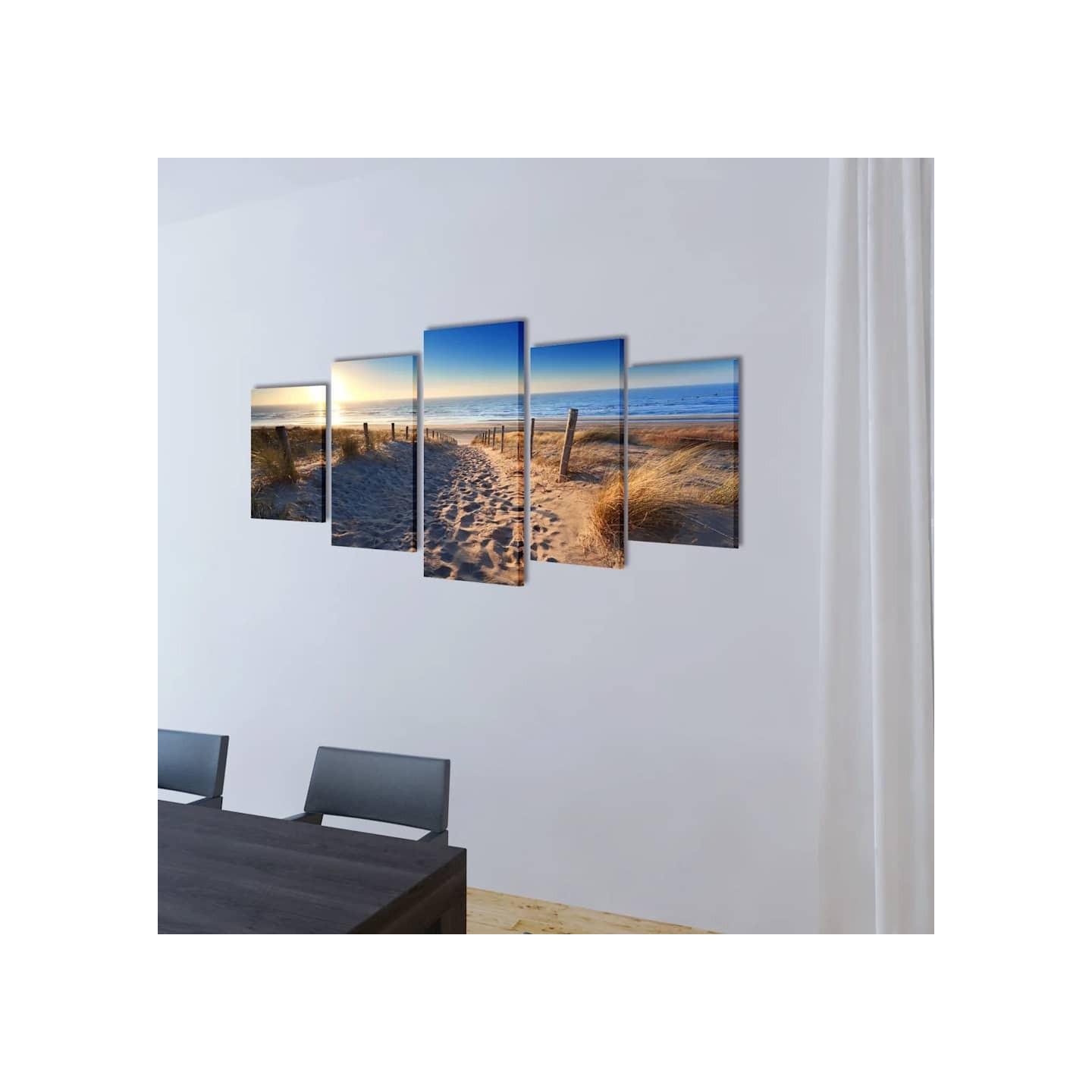 Set de toiles murales imprimées Plage de sable 200 x 100 cm
