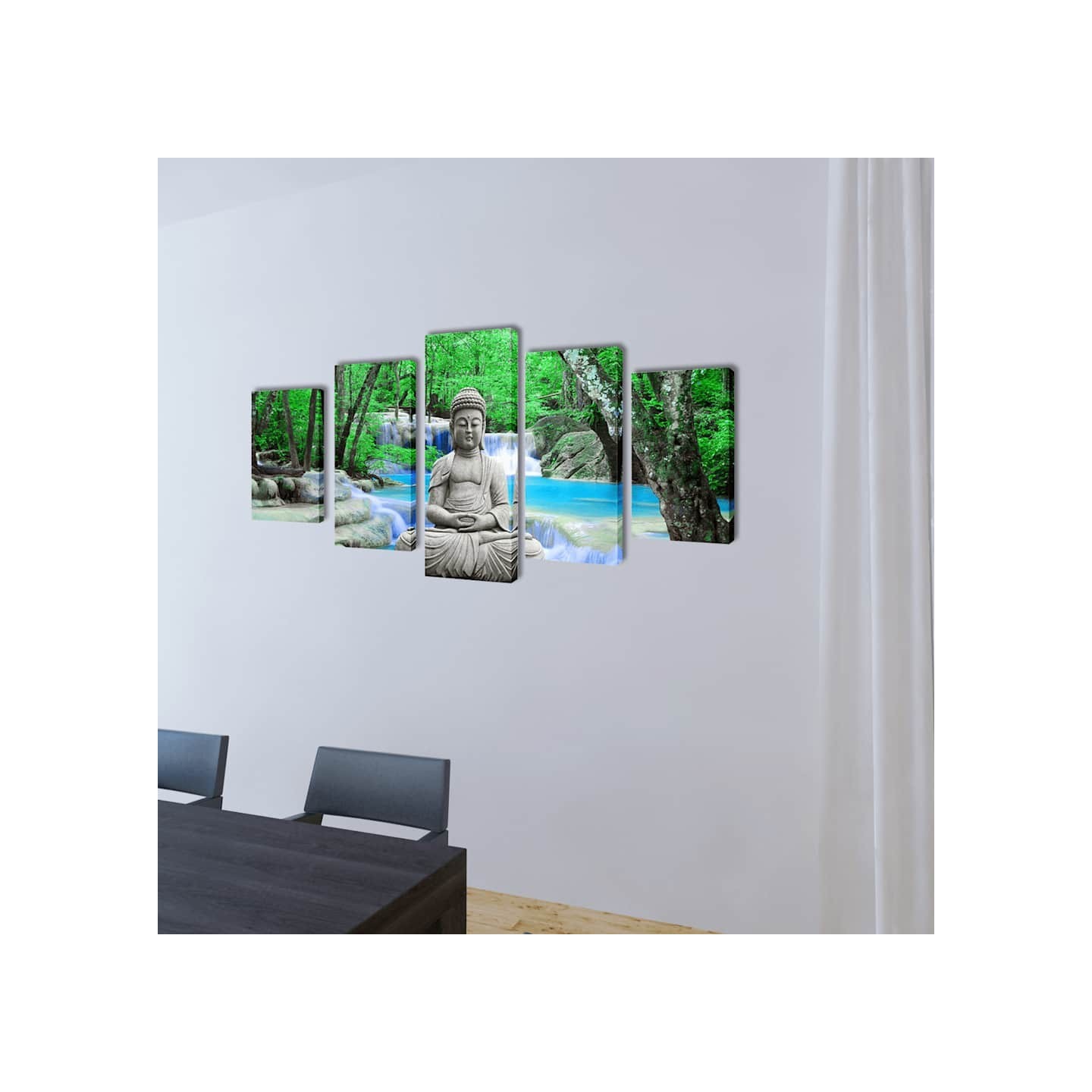 Set de toiles murales imprimées Bouddha 200 x 100 cm